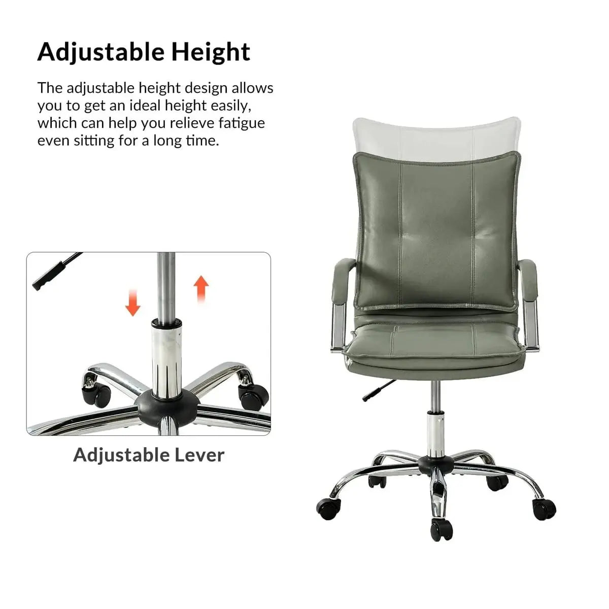 Modern Executive Black Faux Leather Office Chair Gold Base - Ergonomic Swivel & Adjustable Height for Professionals. Platinum-Level Office Chairs