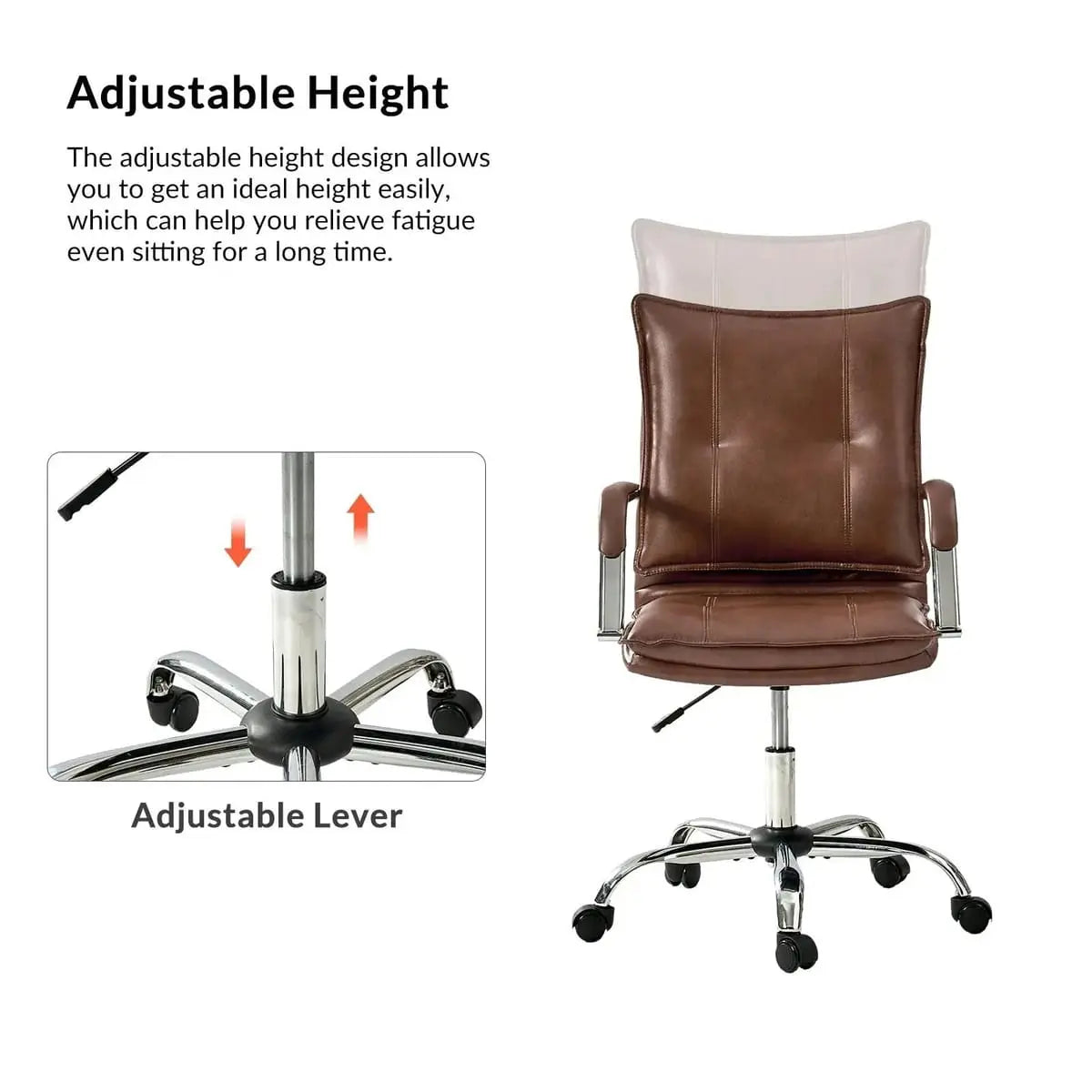 Modern Executive Black Faux Leather Office Chair Gold Base - Ergonomic Swivel & Adjustable Height for Professionals. Platinum-Level Office Chairs