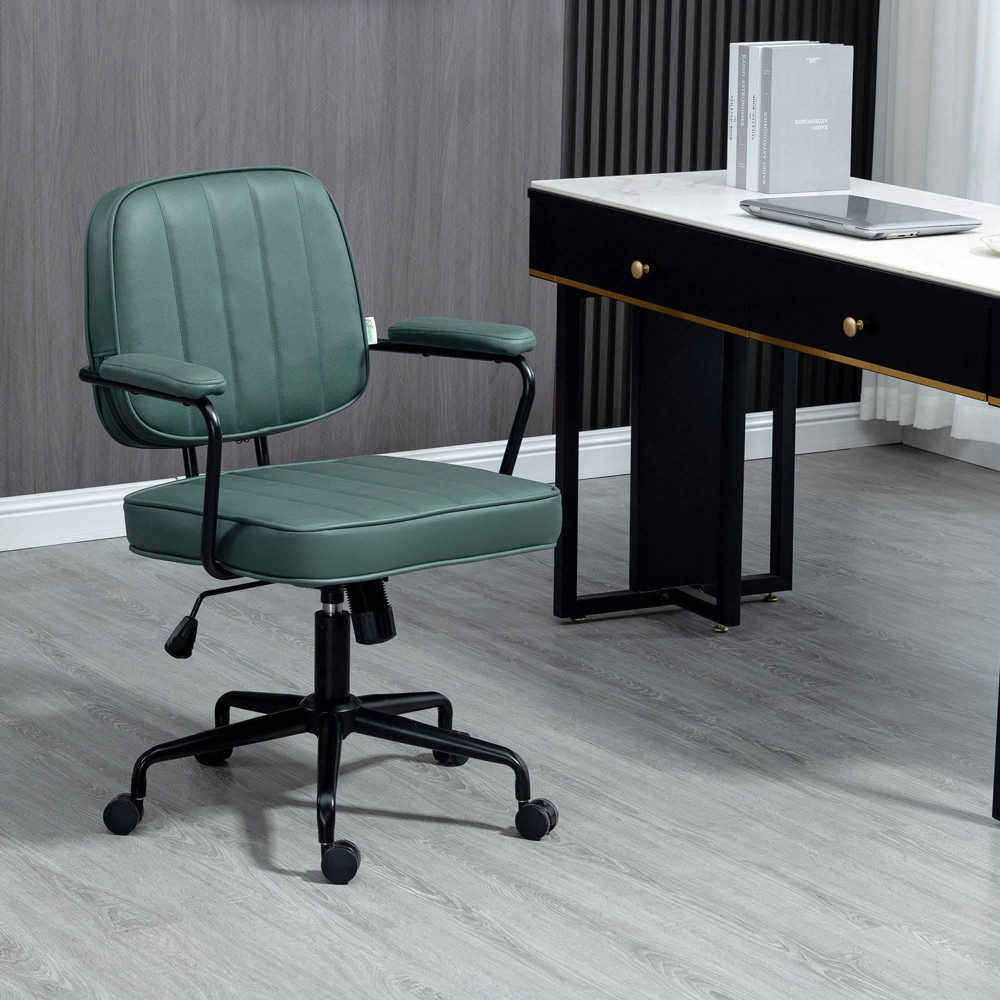 Vinsetto Ergonomic Green Office Chair with Height and Tilt Adjustment - Platinum-Level Office Chairs