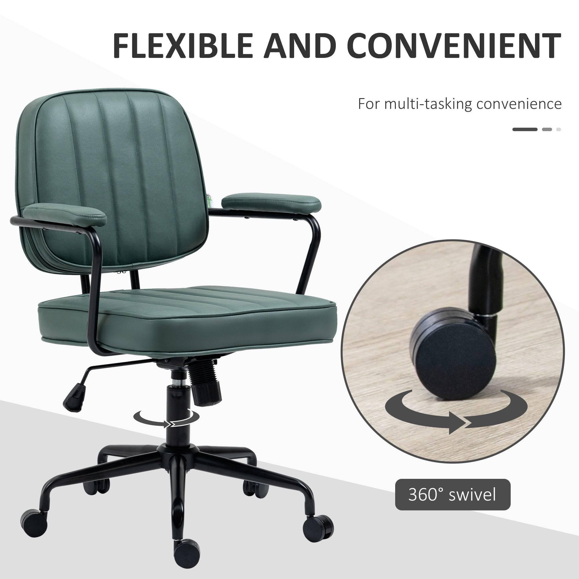 Vinsetto Ergonomic Green Office Chair with Height and Tilt Adjustment - Platinum-Level Office Chairs