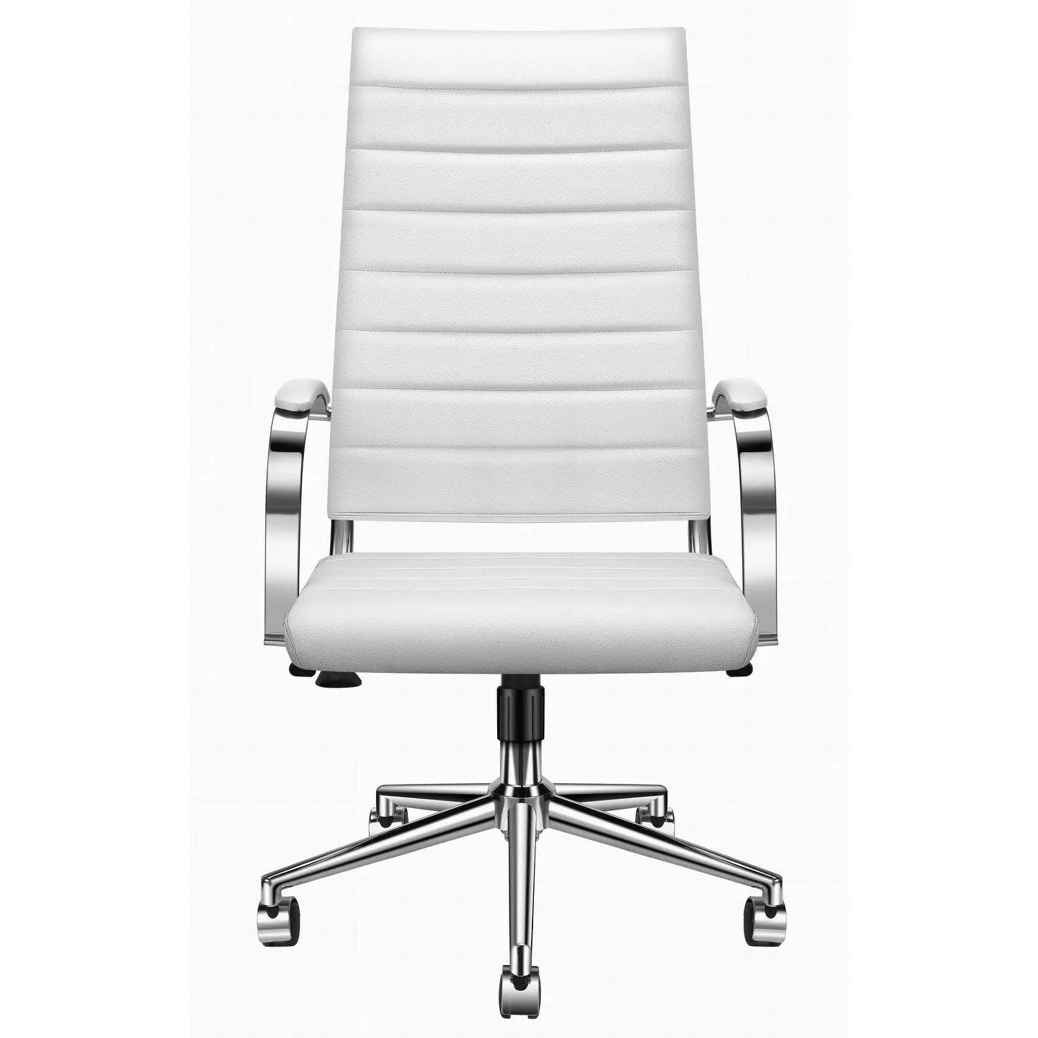 Modern orange ergonomic faux leather office chair by Platinum-Level Office Chairs, designed for home or office use.