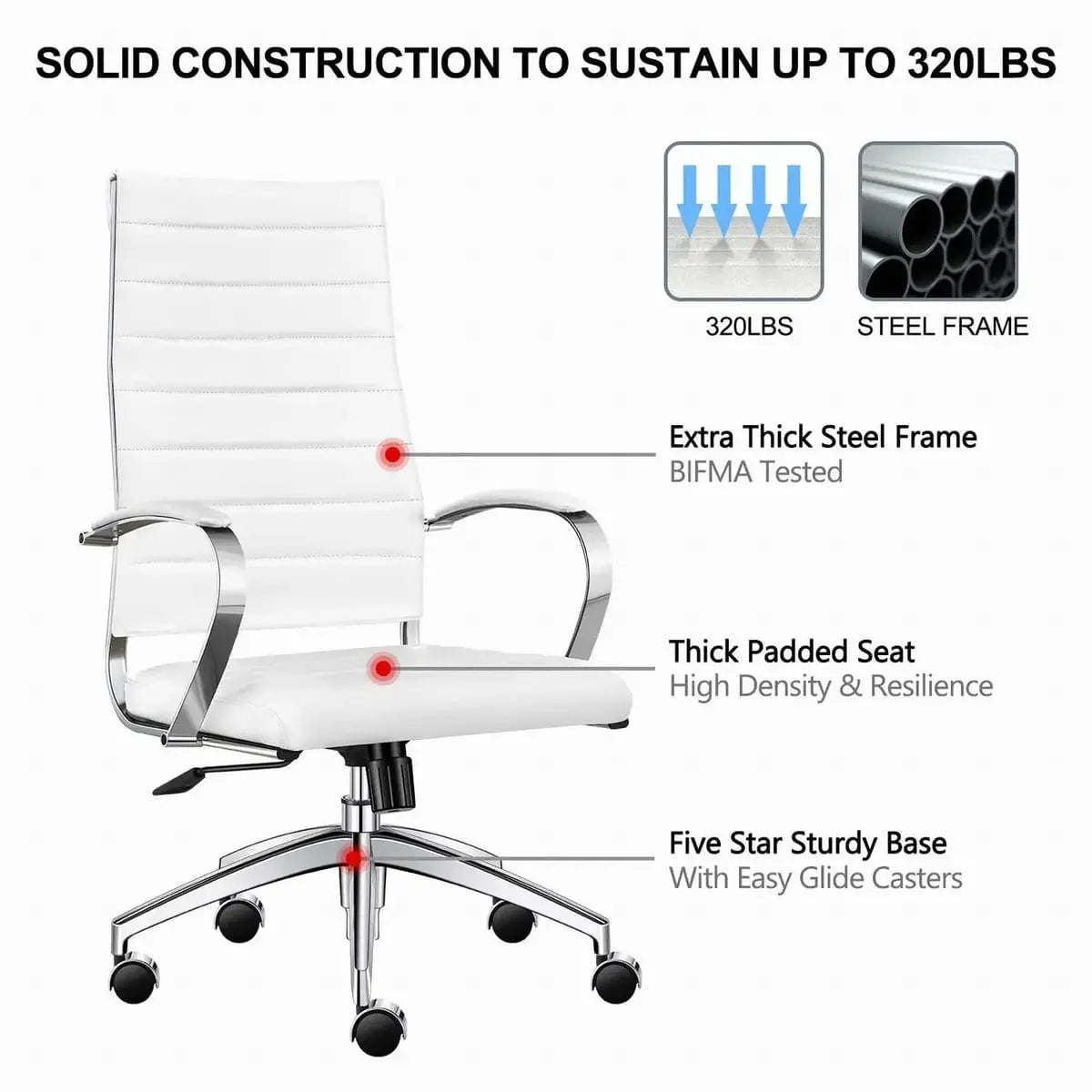 Modern orange ergonomic faux leather office chair by Platinum-Level Office Chairs, designed for home or office use.