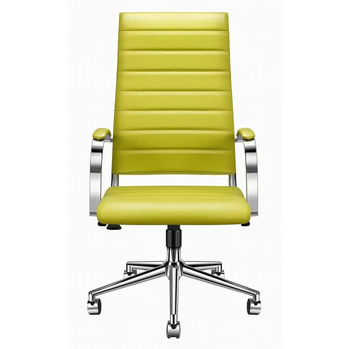 Modern ergonomic faux leather office chair by Platinum-Level Office Chairs, orange color, with a sleek design for home or office use.