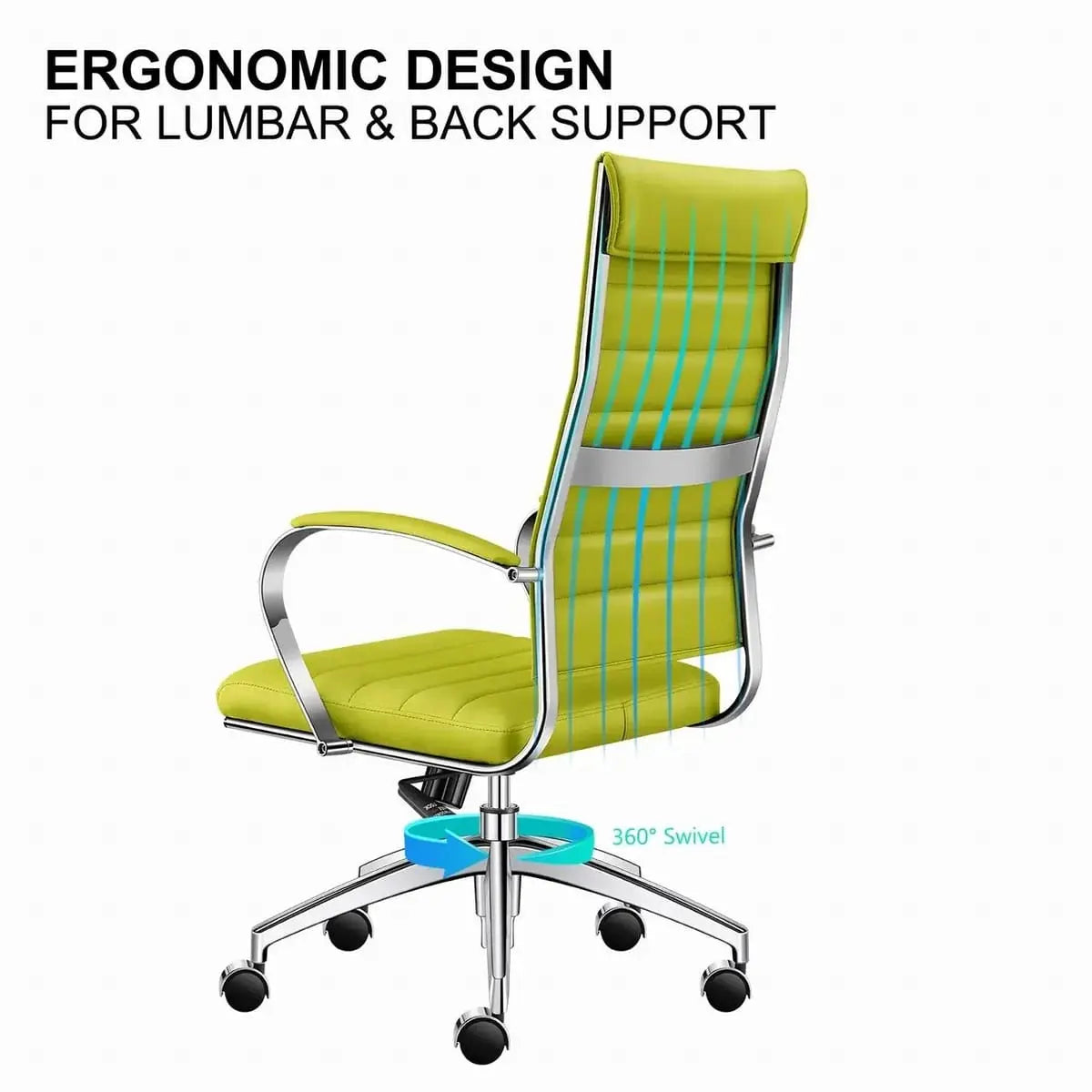 Modern ergonomic faux leather office chair by Platinum-Level Office Chairs with orange upholstery, designed for home and office use.