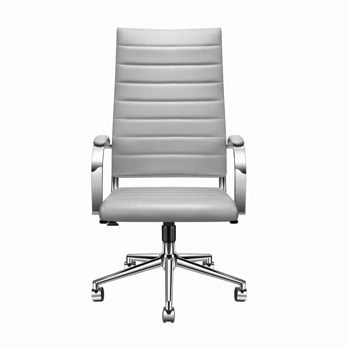 Orange modern ergonomic faux leather home office chair by Platinum-Level Office Chairs with adjustable armrests and a contoured seat.