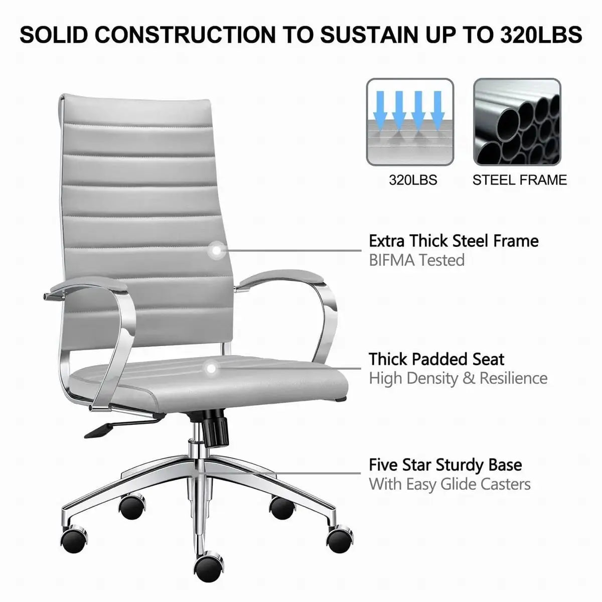 Modern ergonomic faux leather office chair by Platinum-Level Office Chairs, orange color, with a sleek design for home or office use.