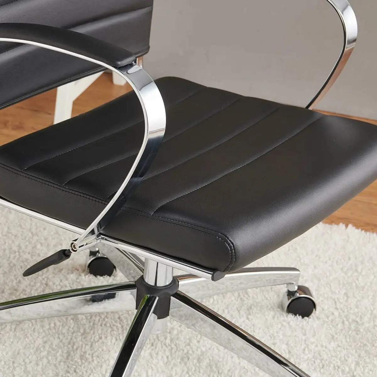 Modern ergonomic faux leather office chair in orange by Platinum-Level Office Chairs, designed for home or office use.