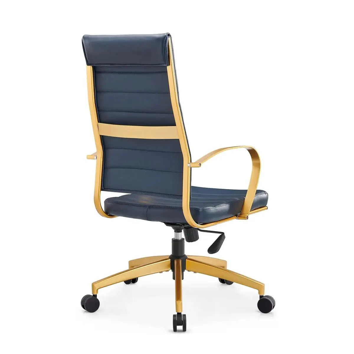 Modern ergonomic faux leather office chair by Platinum-Level Office Chairs, orange color, with a sleek design for home or office use.