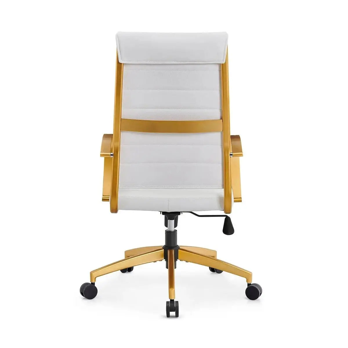 Modern ergonomic faux leather office chair by Platinum-Level Office Chairs, featuring a sleek orange design for home or office use.