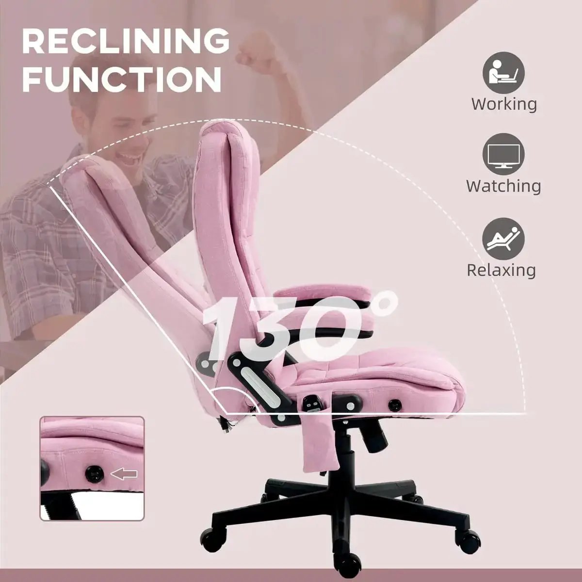 Premium Massage Office Chair With Heat And 6 Point Vibrating Massage - Platinum-Level Office Chairs