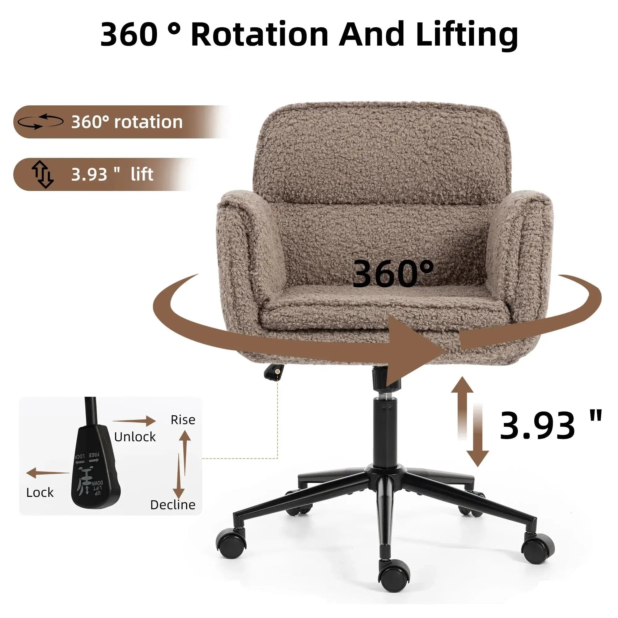 Modern Platinum-Level Office Chairs criss-cross desk chair with adjustable armrests, wheels, and ergonomic design.
