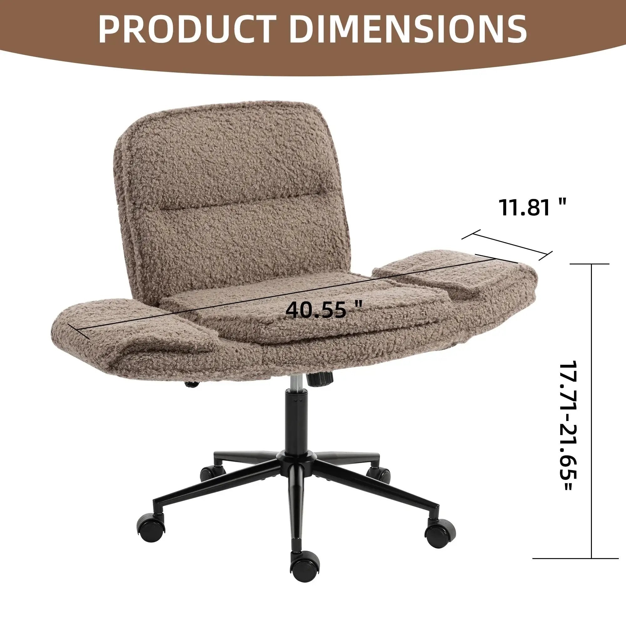 Modern Platinum-Level Office Chairs criss-cross desk chair with 5-gear adjustable armrests and wheels for comfortable office seating.