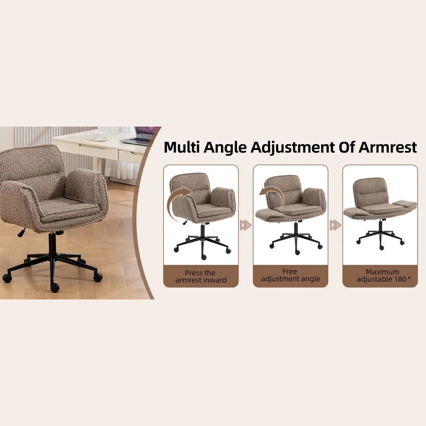 Modern Platinum-Level Office Chairs criss-cross desk chair with adjustable 5-gear armrests and wheels for ergonomic comfort.