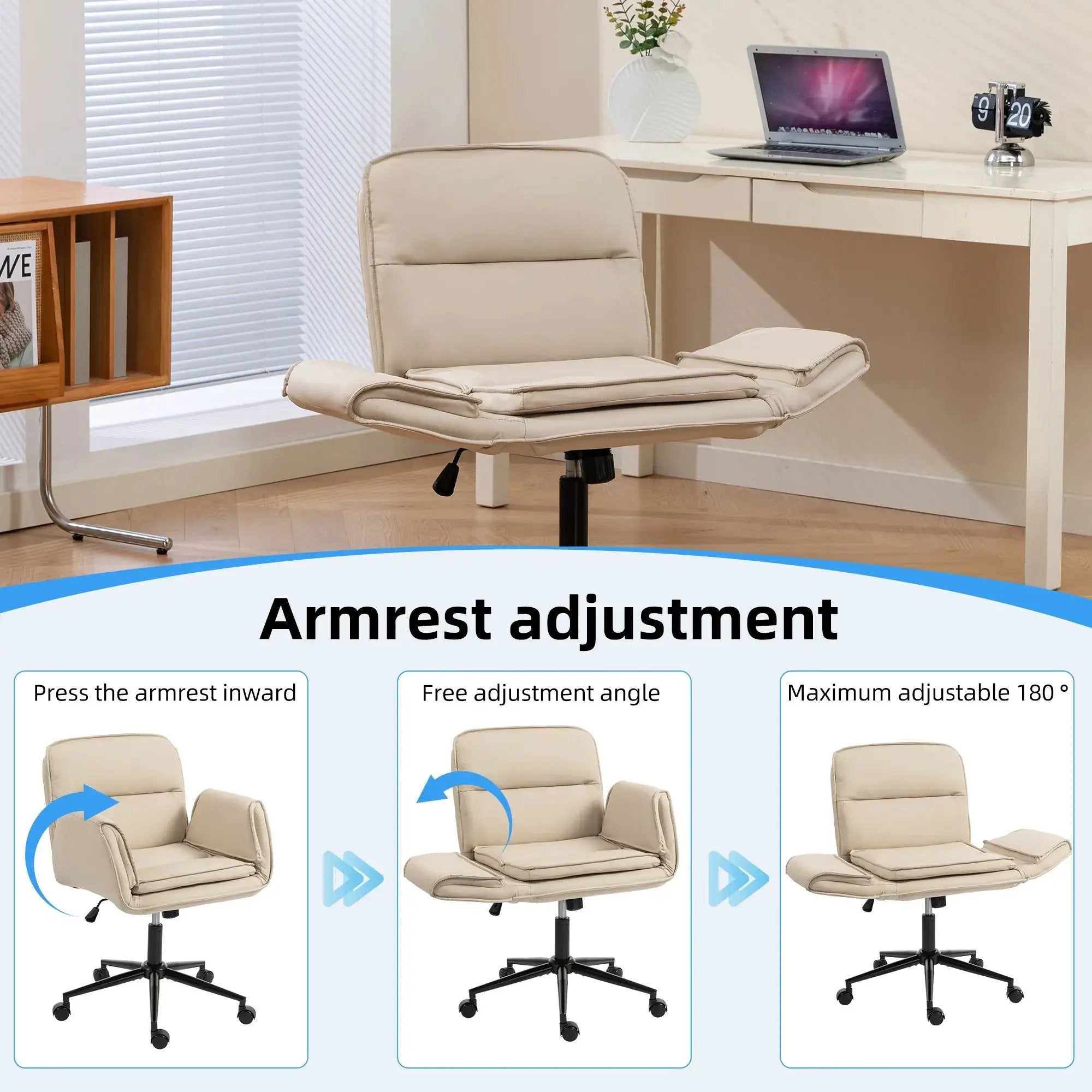Modern Platinum-Level Office Chairs criss-cross ergonomic desk chair with 360-degree swivel and foldable design.