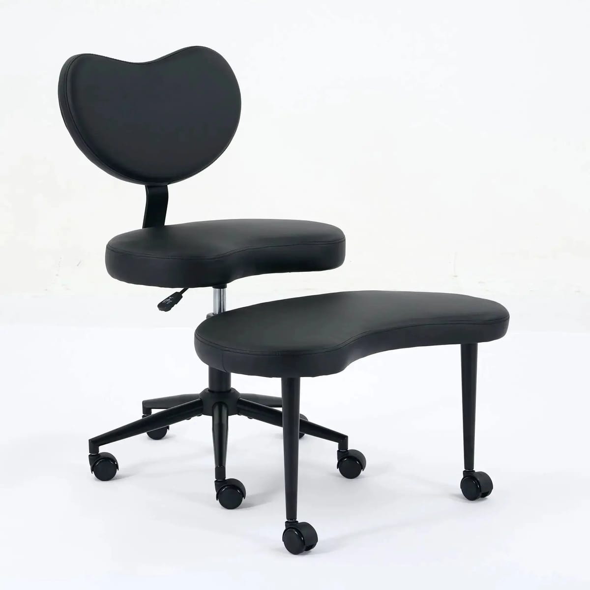Plus size meditation chair with wheels, cross-legged design, from Platinum-Level Office Chairs, ideal for ADHD relaxation and comfort