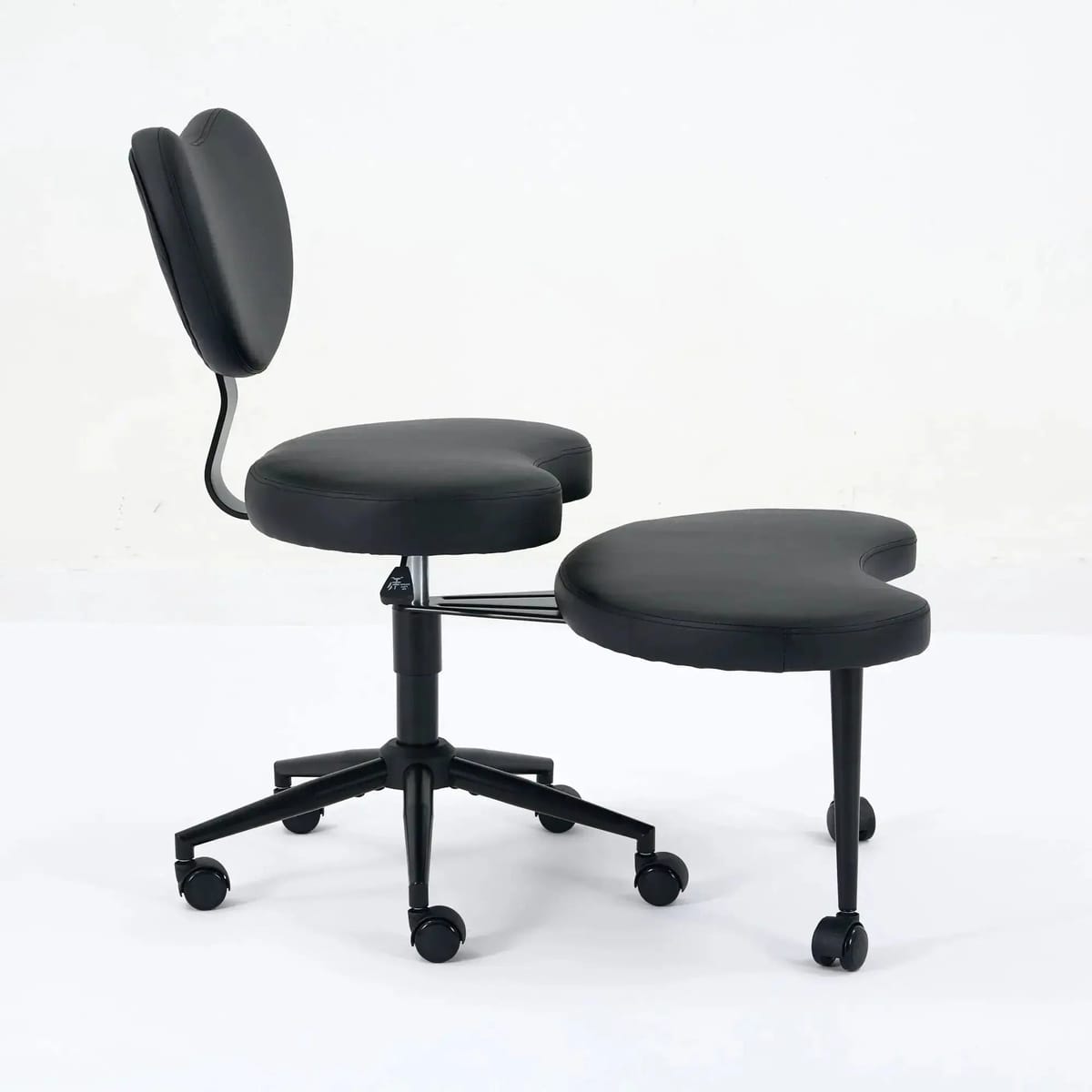 Plus size meditation chair with wheels, cross-legged design, modern style by Platinum-Level Office Chairs for ADHD relaxation.
