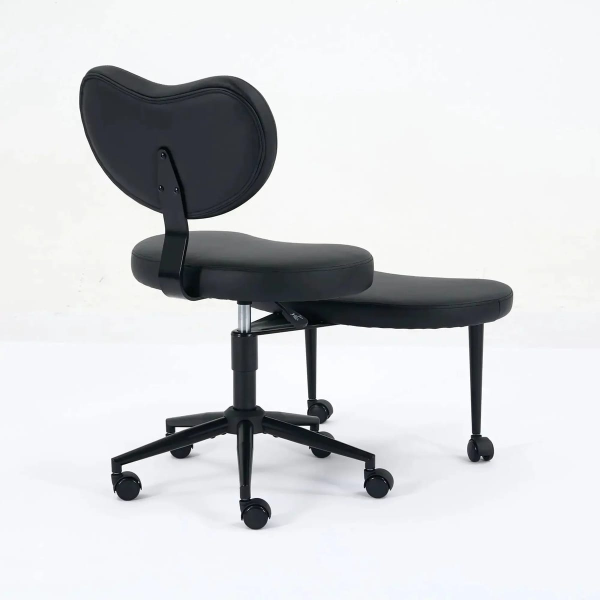 Plus size meditation chair with wheels, cross-legged design, modern style, by Platinum-Level Office Chairs, for ADHD relaxation.