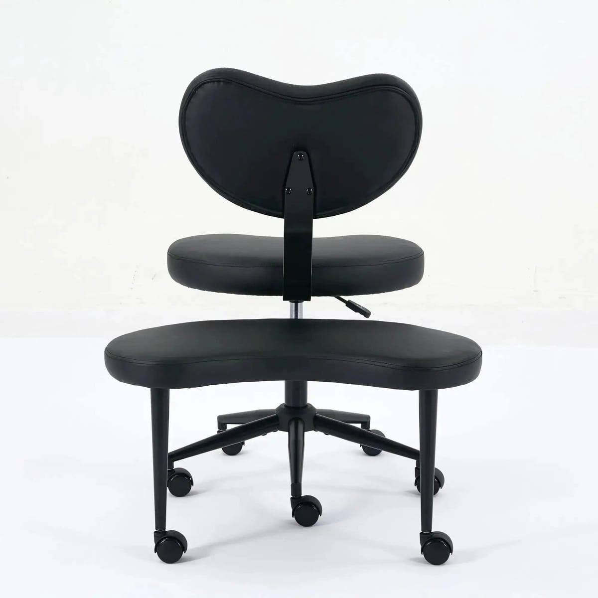 Plus size meditation chair with wheels, cross-legged design, modern style from Platinum-Level Office Chairs, ideal for ADHD relaxation.