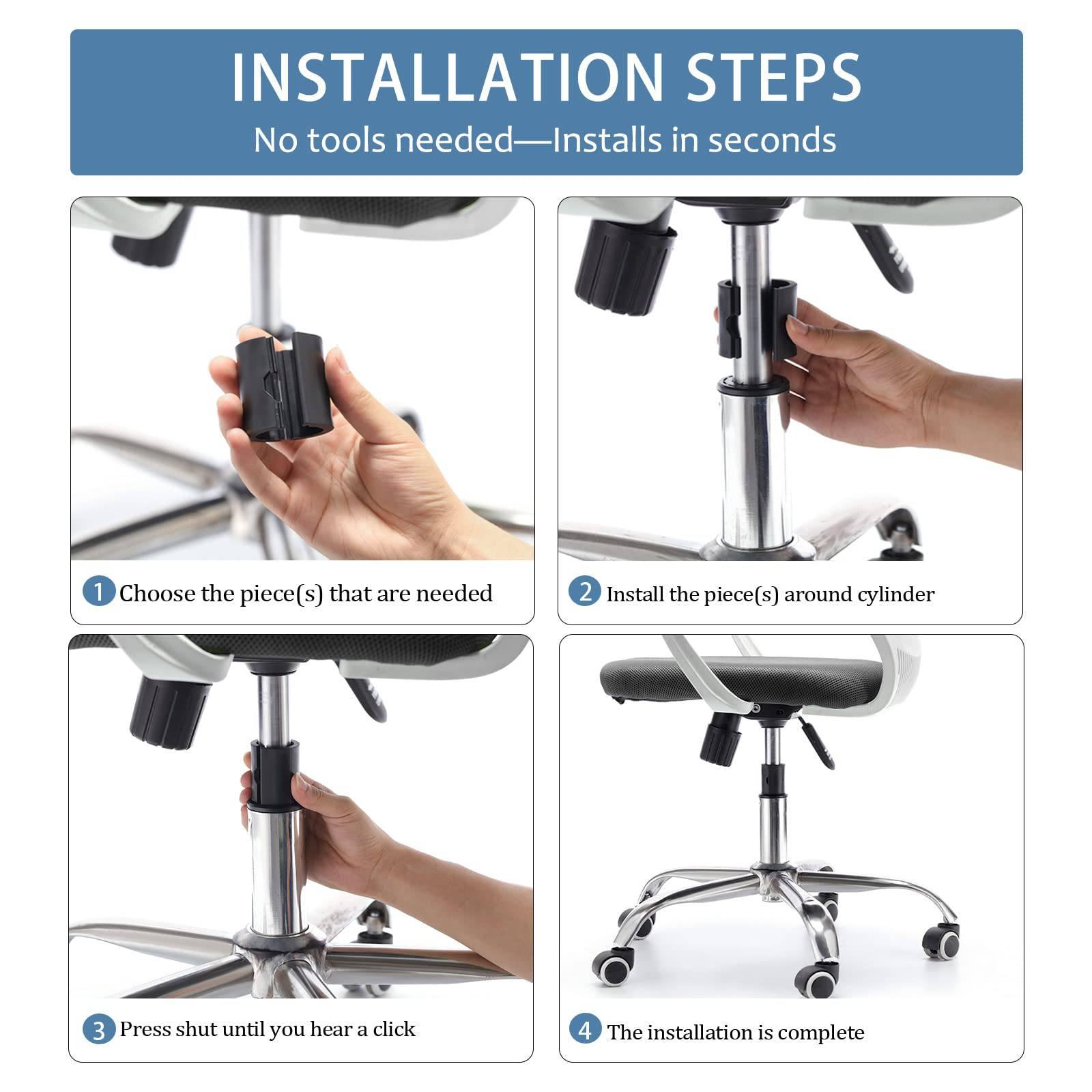 Chair Support Hero: Fix Your Sinking Office Chair with Easy Clamp-On Cylinder Stop Replacement - Platinum-Level Office Chairs