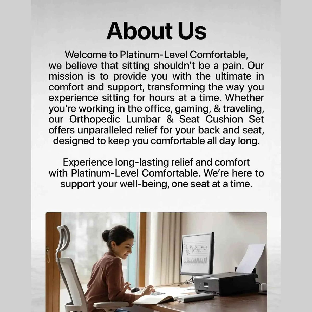 Platinum-Level Comfortable Ergonomic Memory Foam Cushion Set for Ultimate Comfort - Platinum-Level Office Chairs