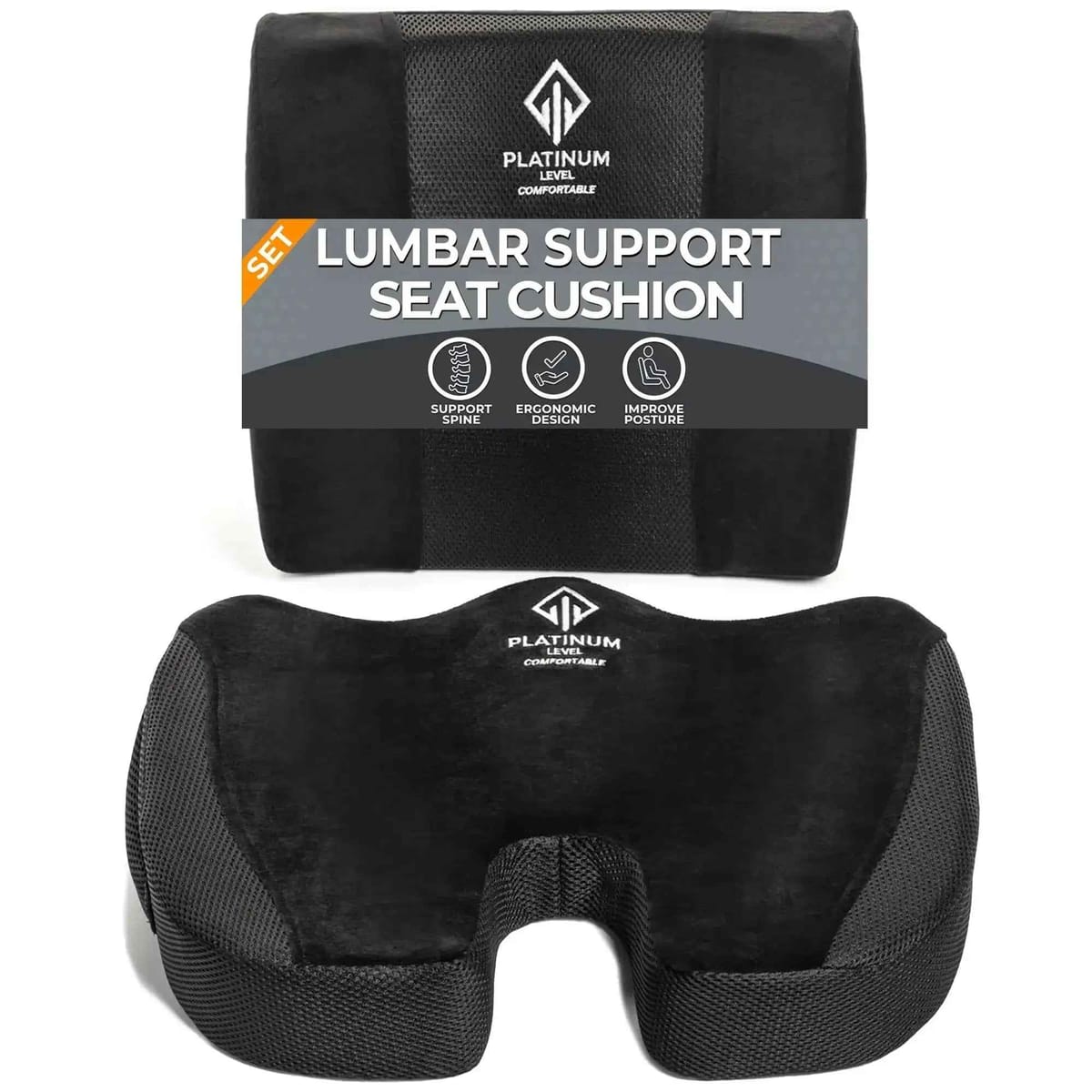 Platinum-Level Comfortable Ergonomic Memory Foam Cushion Set for Ultimate Comfort - Platinum-Level Office Chairs