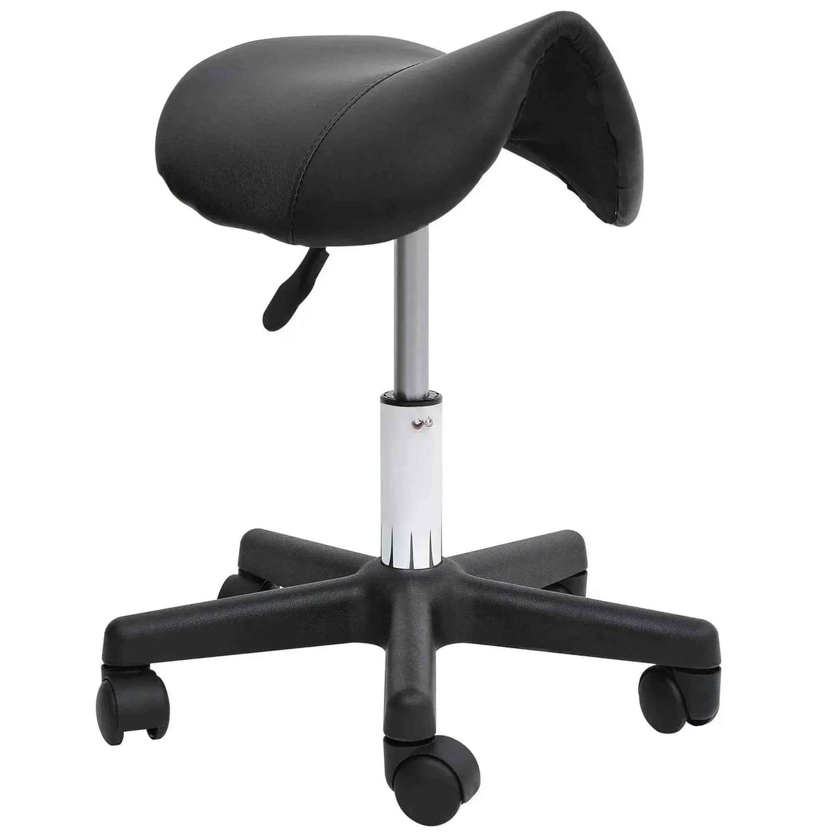 Ergonomic Rolling Saddle Stool with Swivel and Adjustable Height for - Platinum-Level Office Chairs