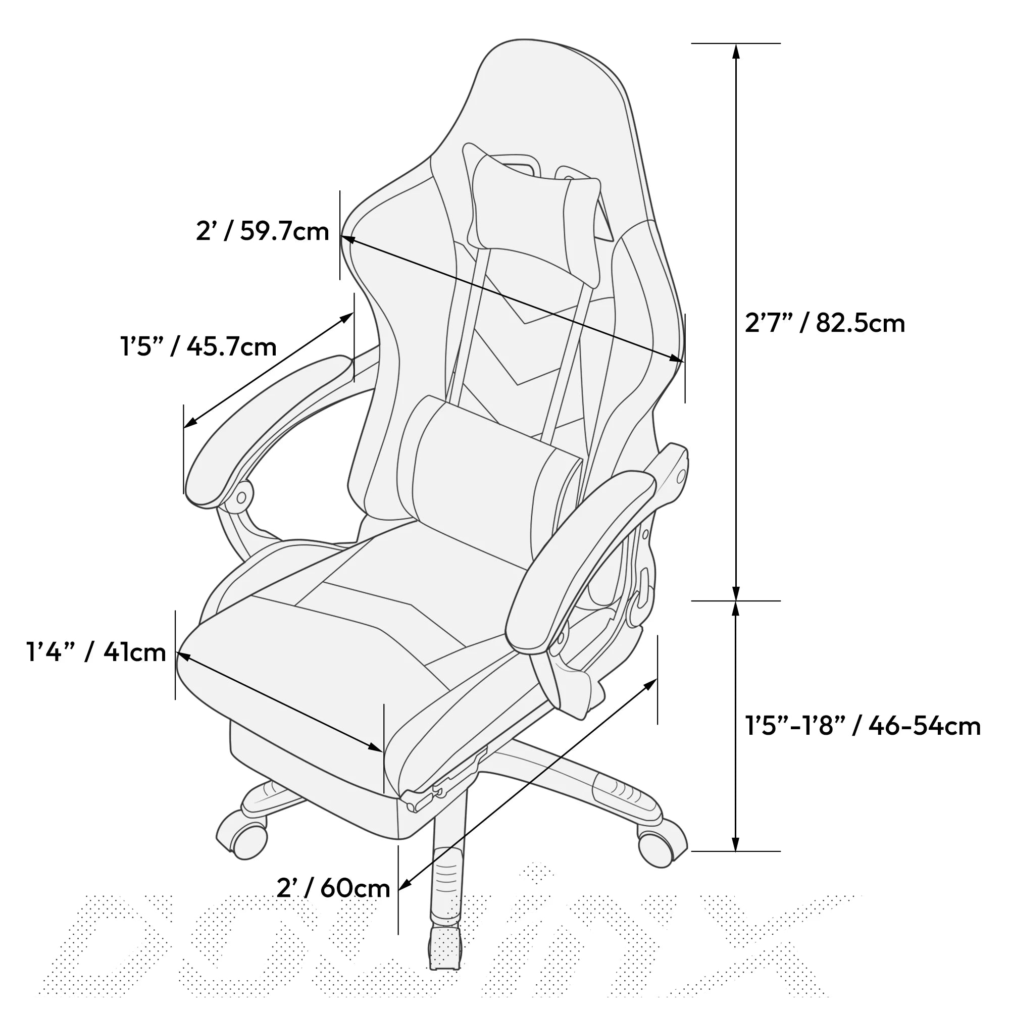 Dowinx Gaming Chair Ergonomic Office Recliner with Massage Lumbar Support - Platinum-Level Office Chairs