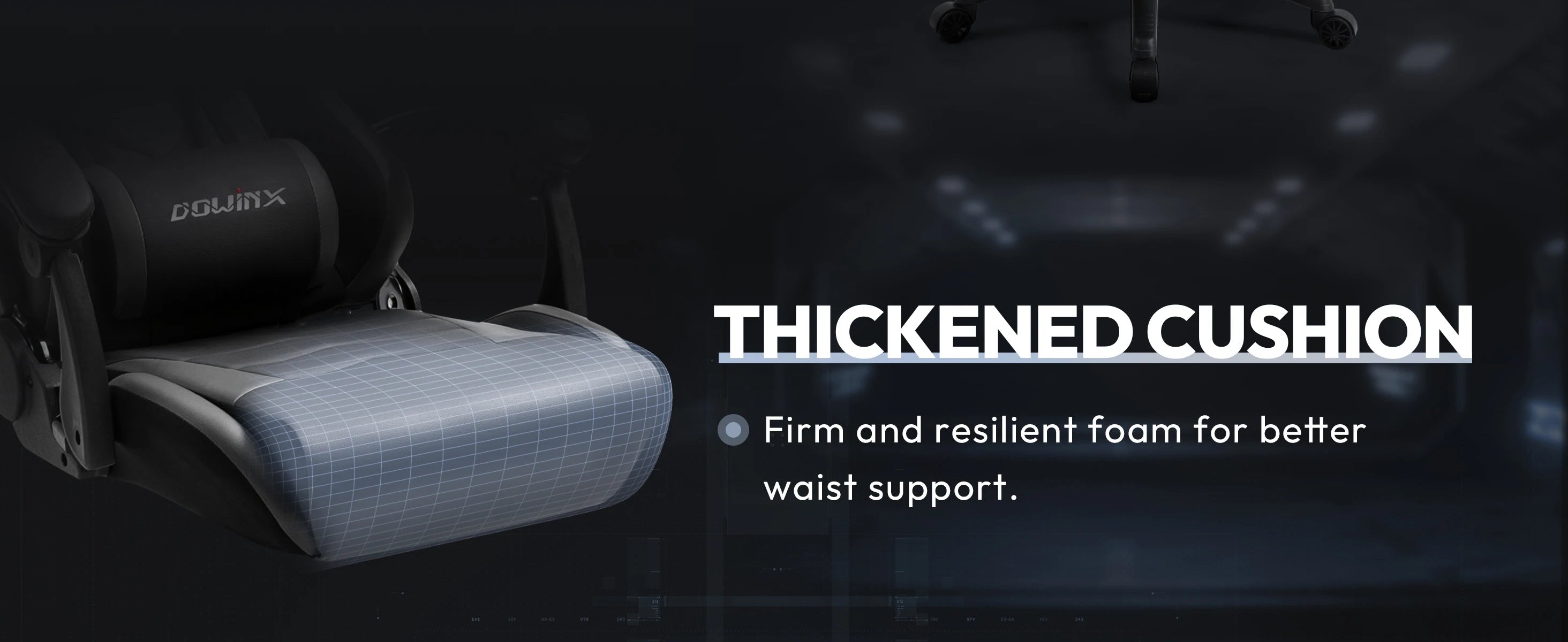 Dowinx Gaming Chair Ergonomic Office Recliner with Massage Lumbar Support - Platinum-Level Office Chairs