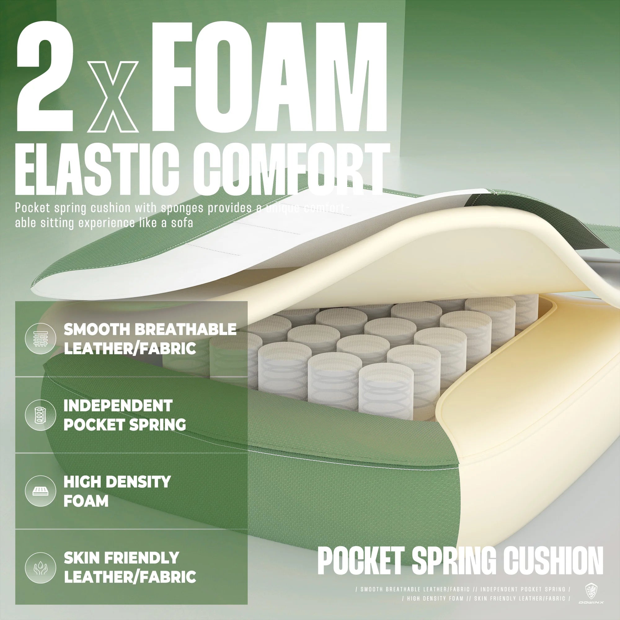 Dowinx Fabric Gaming Chair with Footrest for Big and Tall Gamers - Platinum-Level Office Chairs