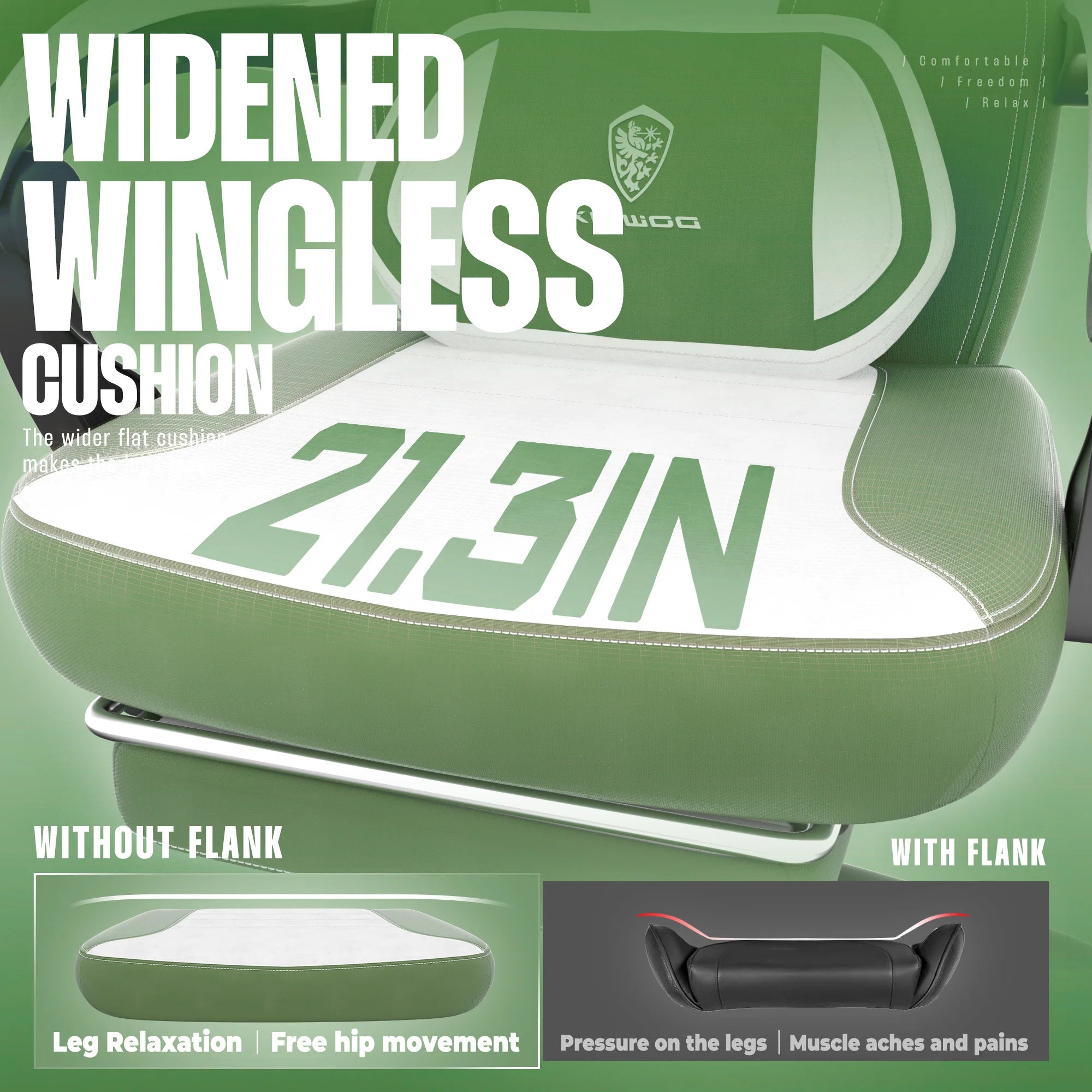 Dowinx Fabric Gaming Chair with Footrest for Big and Tall Gamers - Platinum-Level Office Chairs