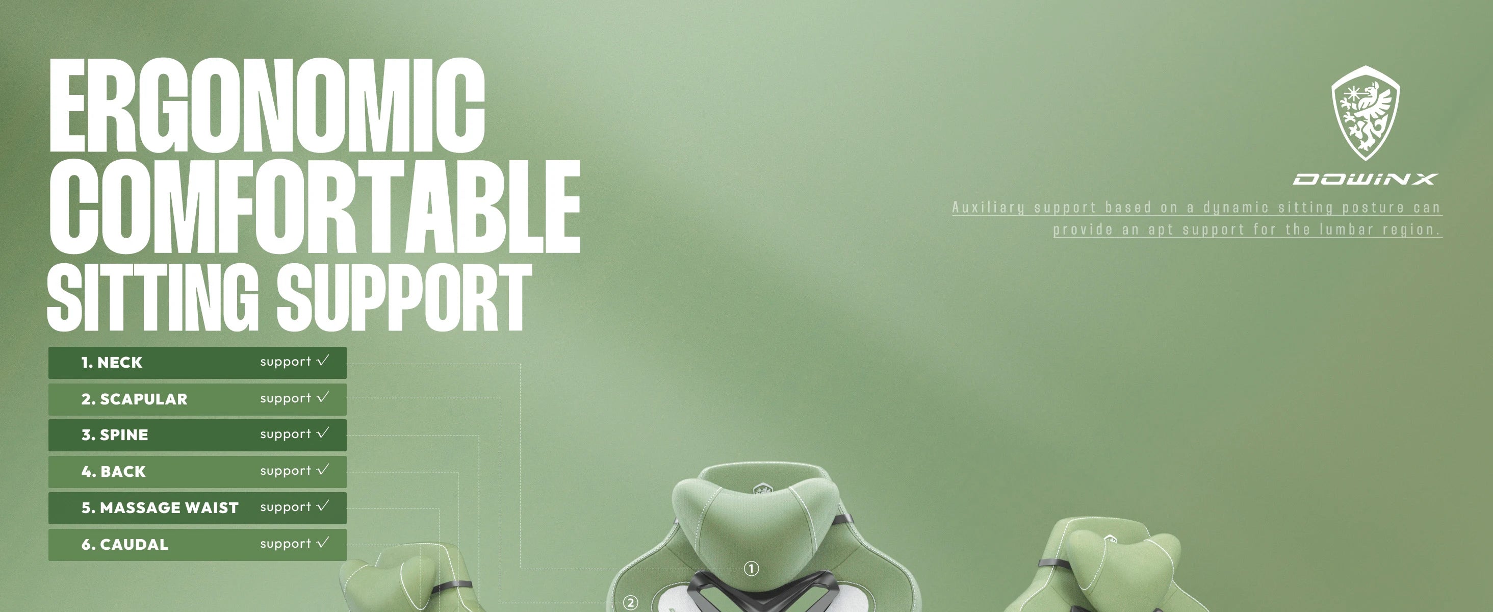 Dowinx Fabric Gaming Chair with Footrest for Big and Tall Gamers - Platinum-Level Office Chairs