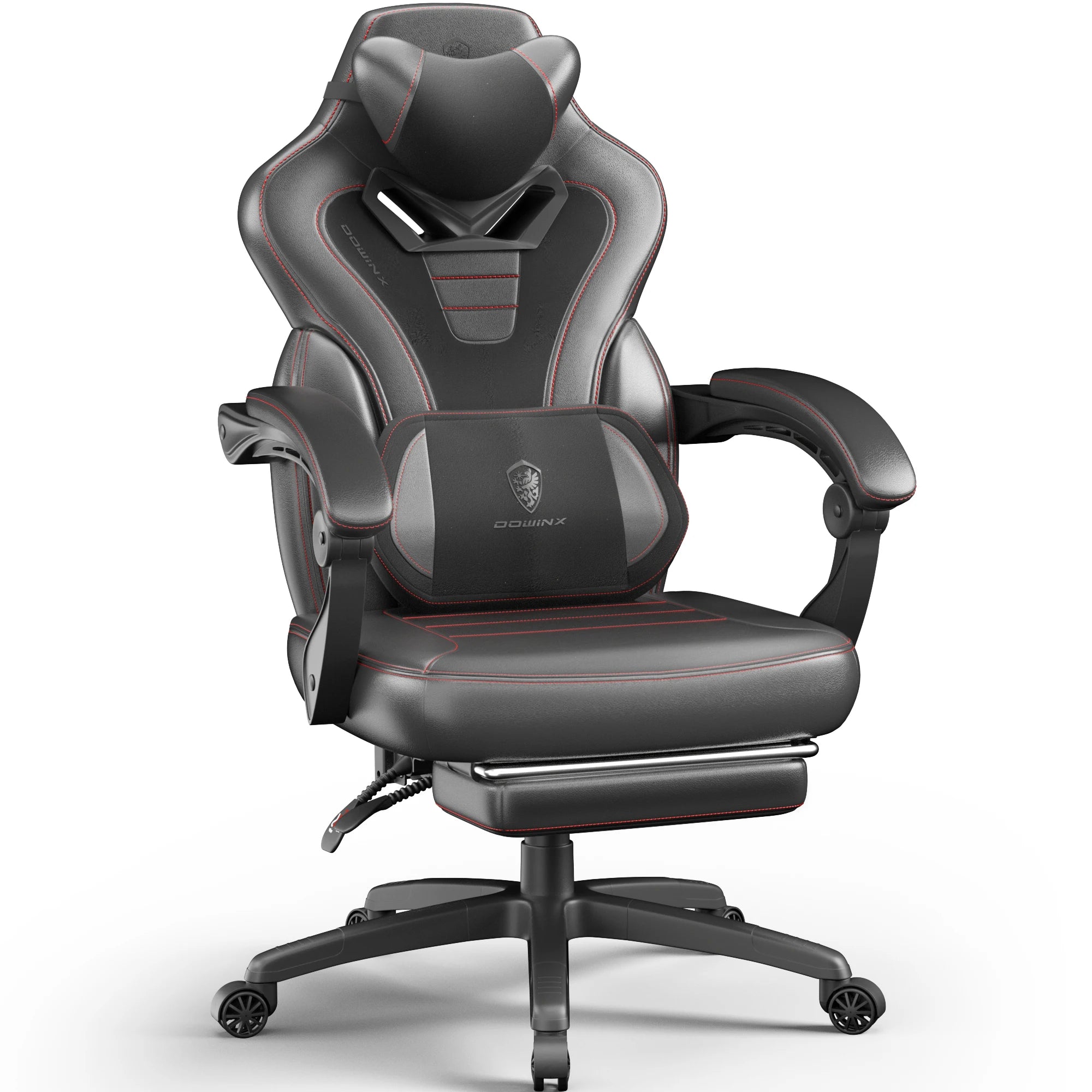 Dowinx Fabric Gaming Chair with Footrest for Big and Tall Gamers - Platinum-Level Office Chairs