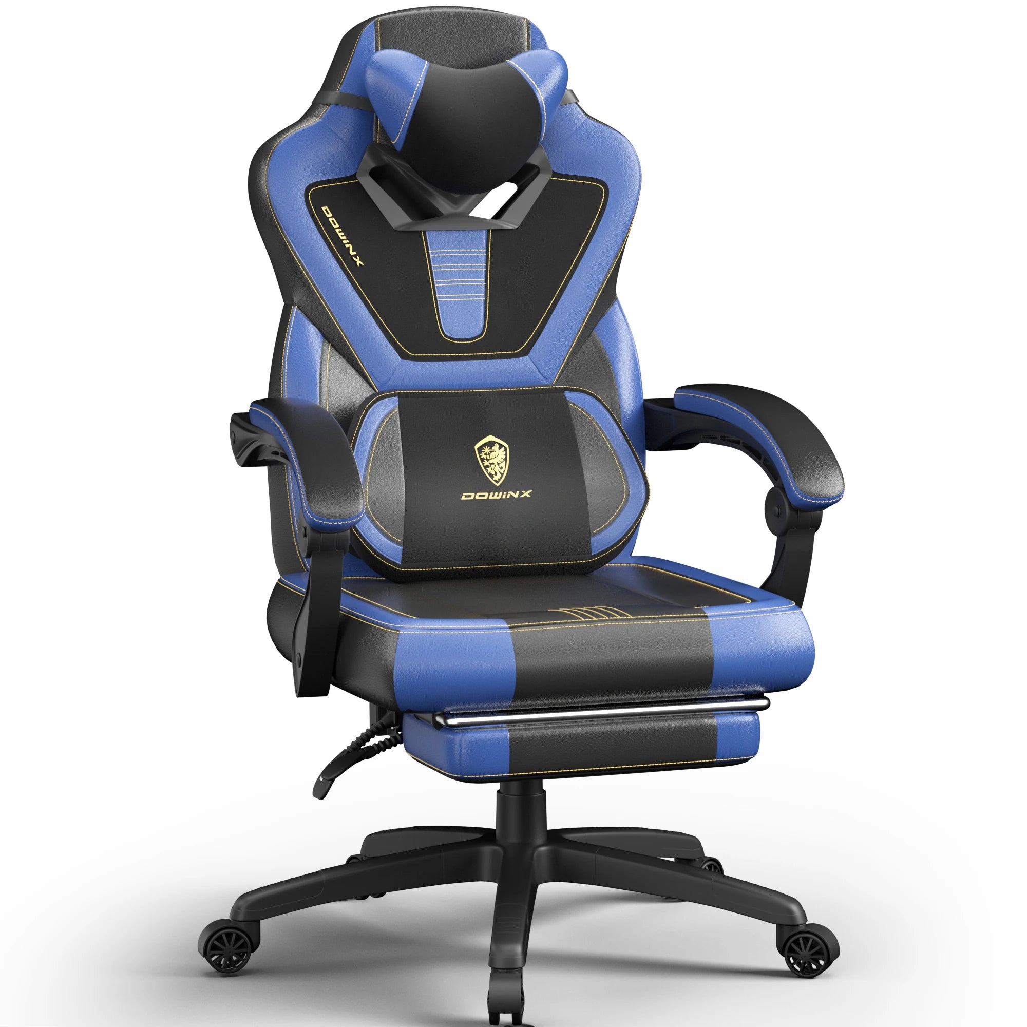 Dowinx Fabric Gaming Chair with Footrest for Big and Tall Gamers - Platinum-Level Office Chairs