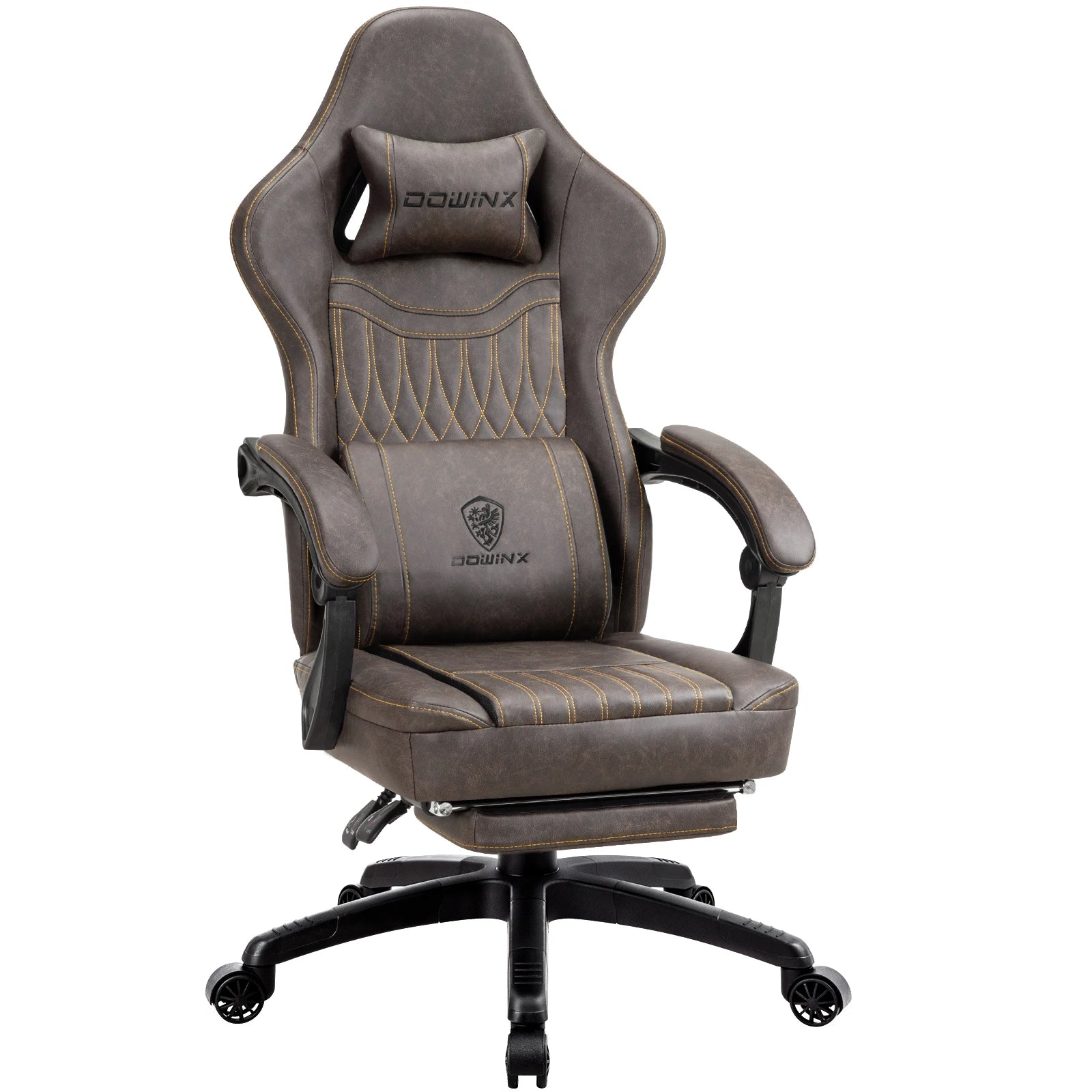 Dowinx Gaming Chair Ergonomic PU Leather with Lumbar Support and Cushion - Platinum-Level Office Chairs