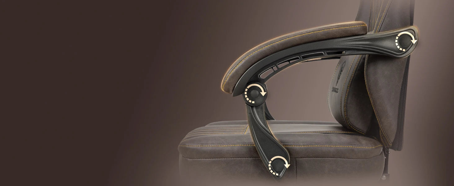 Dowinx Gaming Chair Ergonomic PU Leather with Lumbar Support and Cushion - Platinum-Level Office Chairs