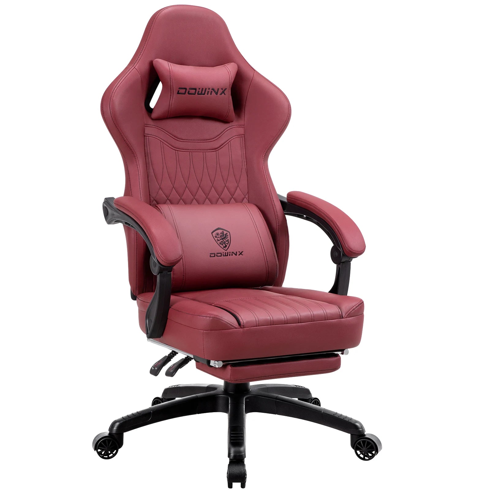 Dowinx Gaming Chair Ergonomic PU Leather with Lumbar Support and Cushion - Platinum-Level Office Chairs