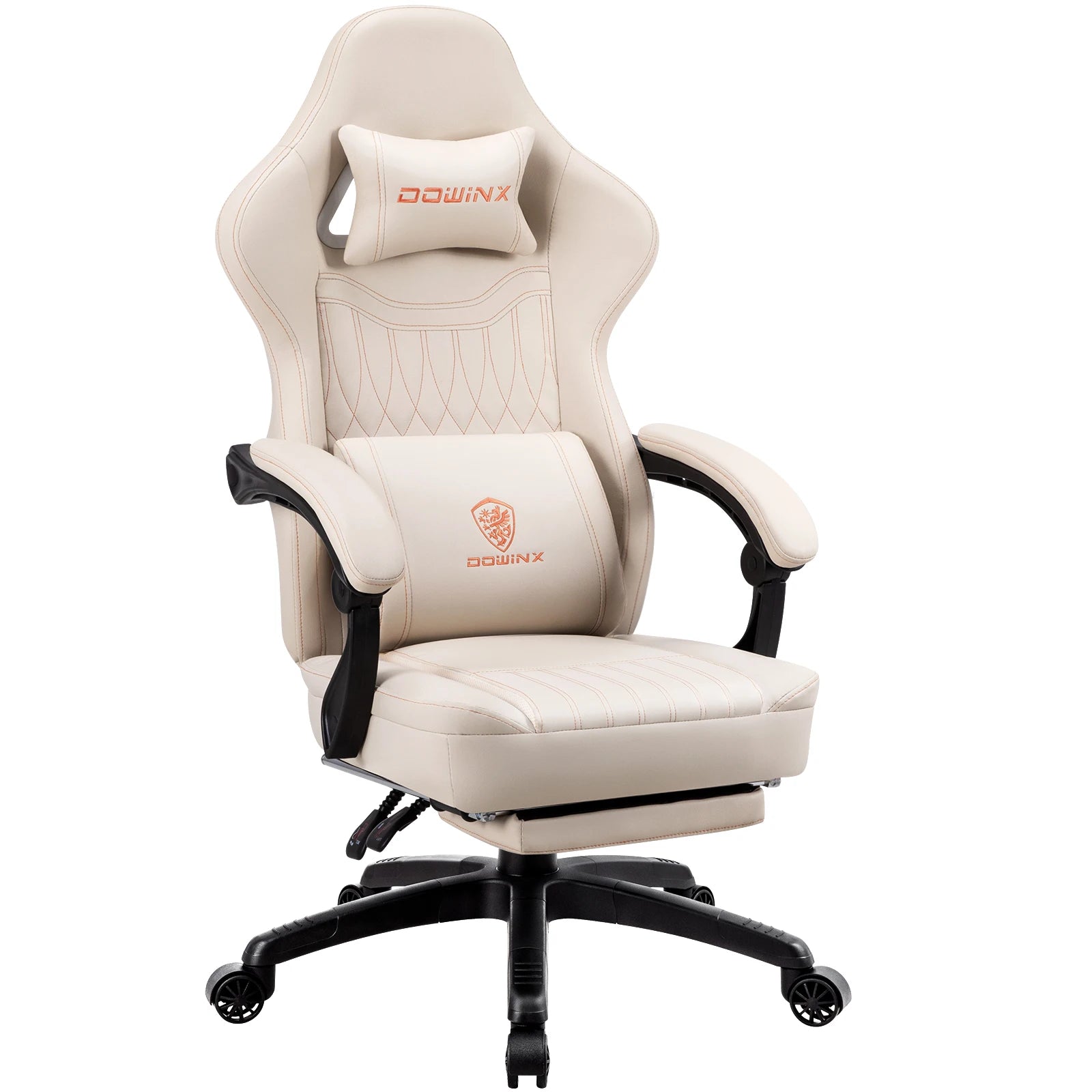 Dowinx Gaming Chair Ergonomic PU Leather with Lumbar Support and Cushion - Platinum-Level Office Chairs