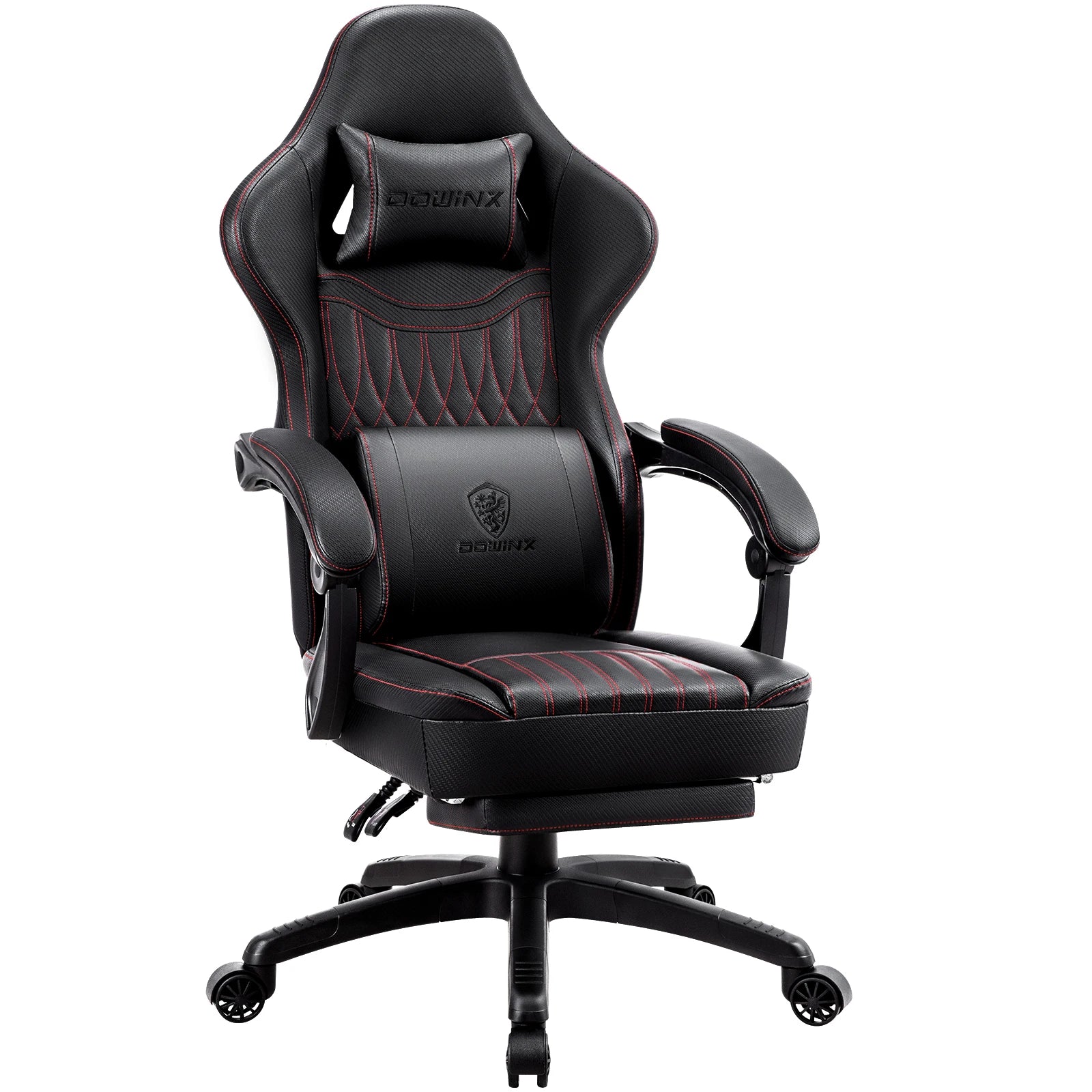 Dowinx Gaming Chair Ergonomic PU Leather with Lumbar Support and Cushion - Platinum-Level Office Chairs