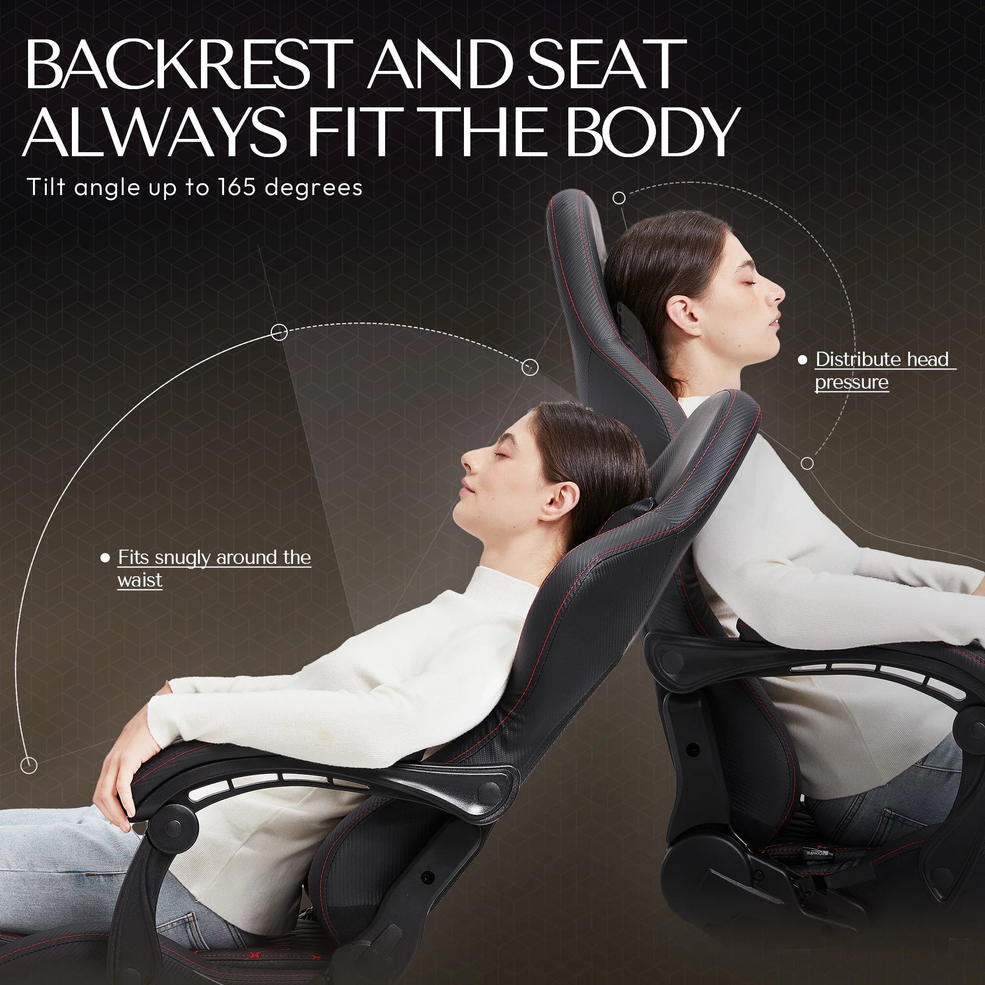 Dowinx Gaming Office Chair with Footrest and Lumbar Support Vintage Style - Platinum-Level Office Chairs