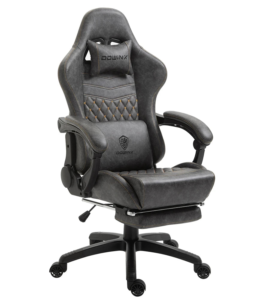 Dowinx Gaming Office Chair with Footrest and Lumbar Support Vintage Style - Platinum-Level Office Chairs