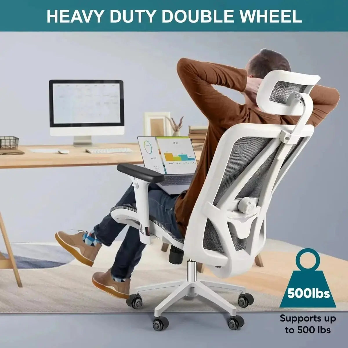 Office Chair Caster Wheels Quiet 3 Inch Polyurethane Universal Stem Platinum-Level Office Chairs
