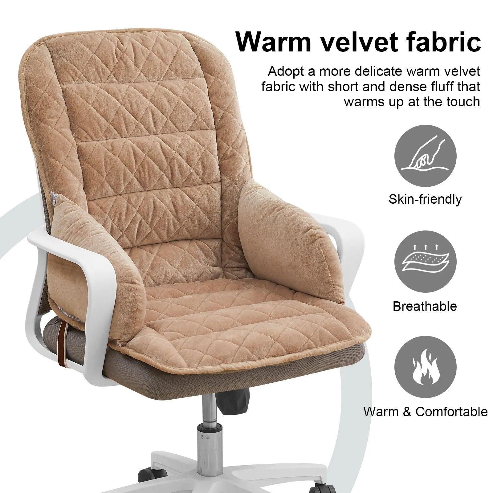 Office Chair Seat Cushion Crystal Velvet Backrest Cushion - Platinum-Level Office Chairs