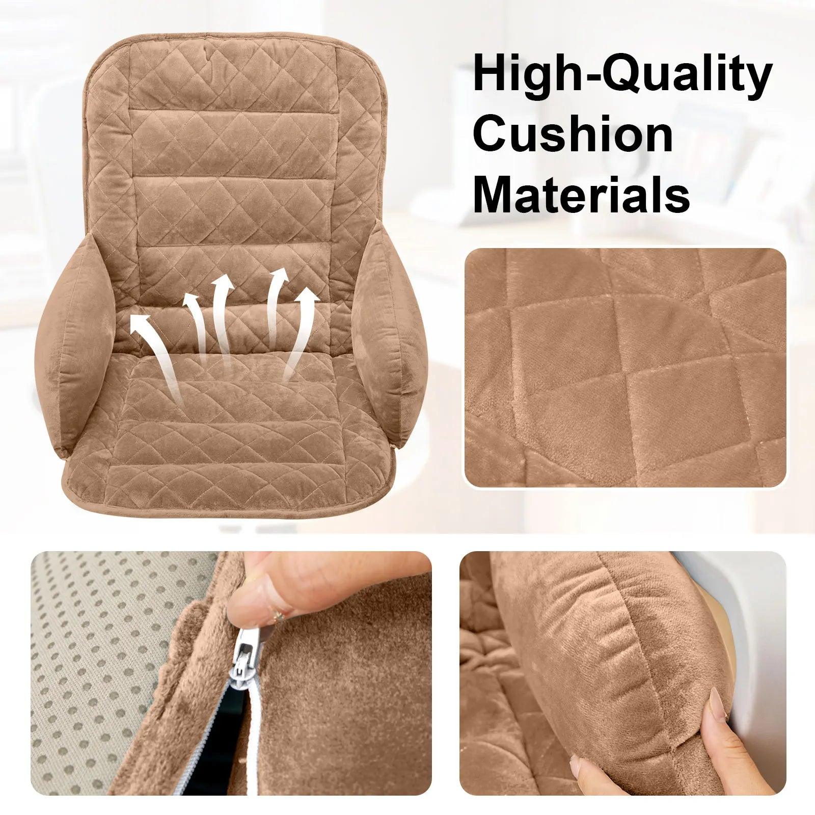 Office Chair Seat Cushion Crystal Velvet Backrest Cushion - Platinum-Level Office Chairs