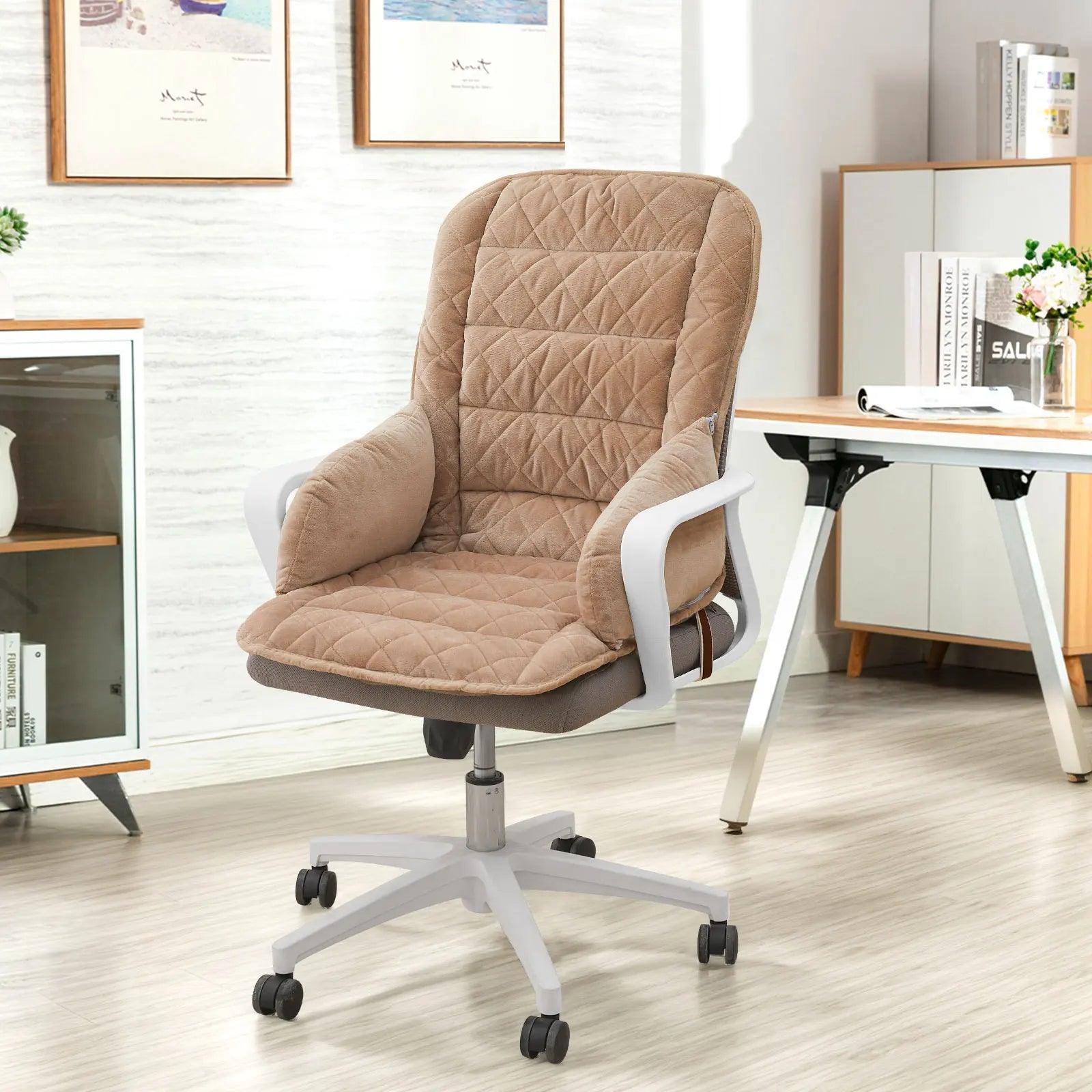 Office Chair Seat Cushion Crystal Velvet Backrest Cushion - Platinum-Level Office Chairs