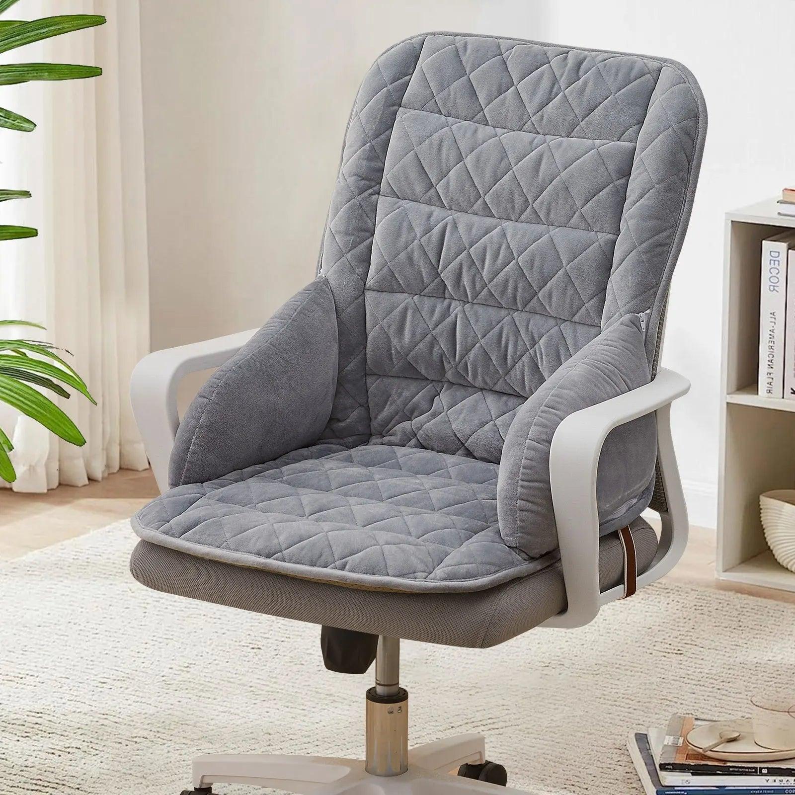 Office Chair Seat Cushion Crystal Velvet Backrest Cushion - Platinum-Level Office Chairs