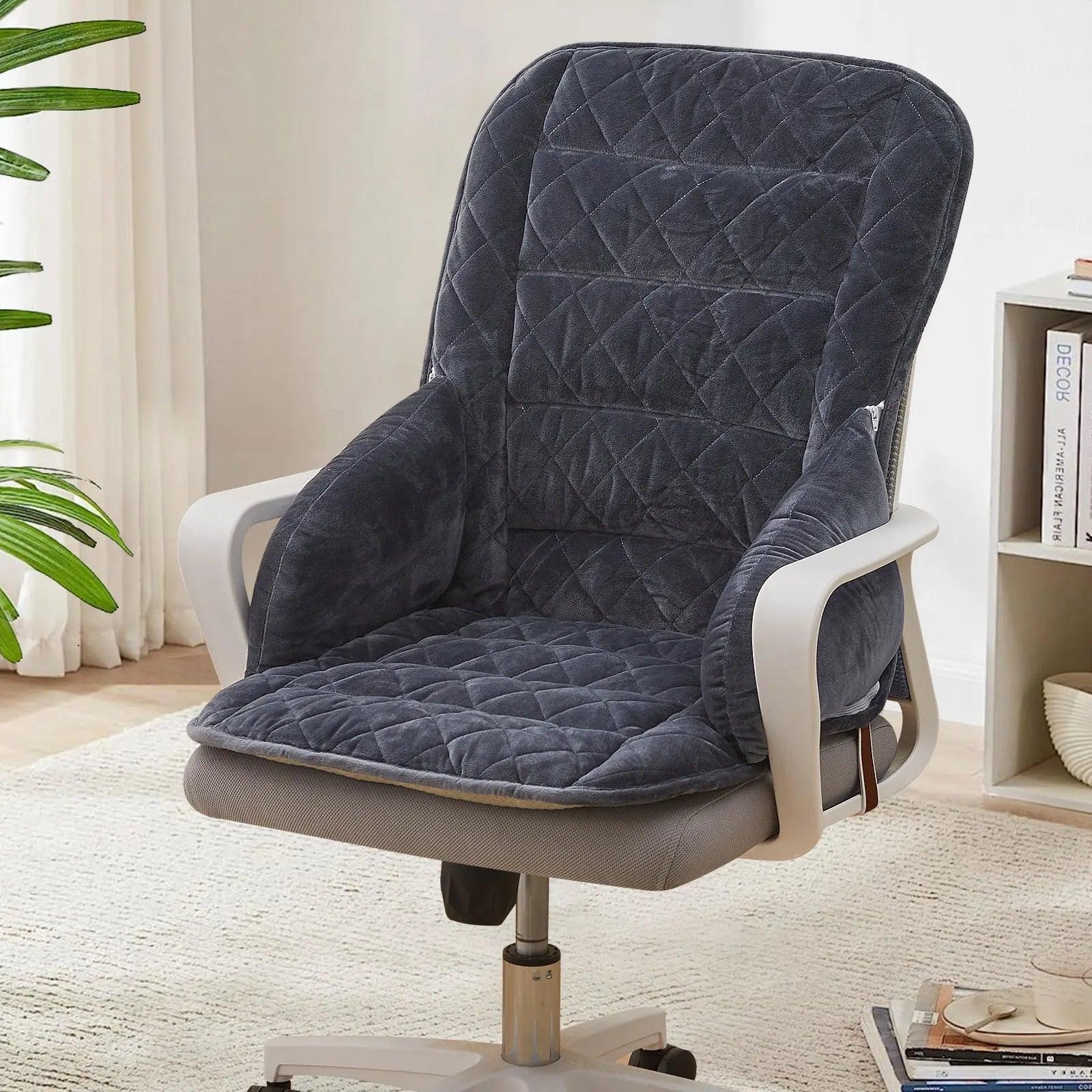 Office Chair Seat Cushion Crystal Velvet Backrest Cushion - Platinum-Level Office Chairs