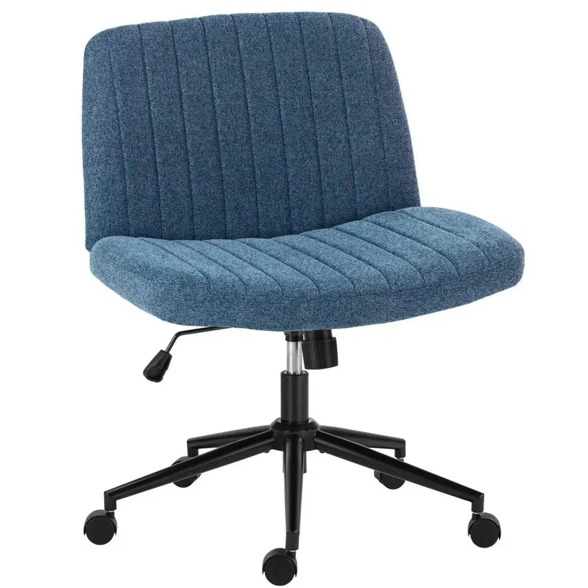Blue ergonomic office task chair by Platinum-Level Office Chairs with height adjustment and swivel seat for comfortable work.