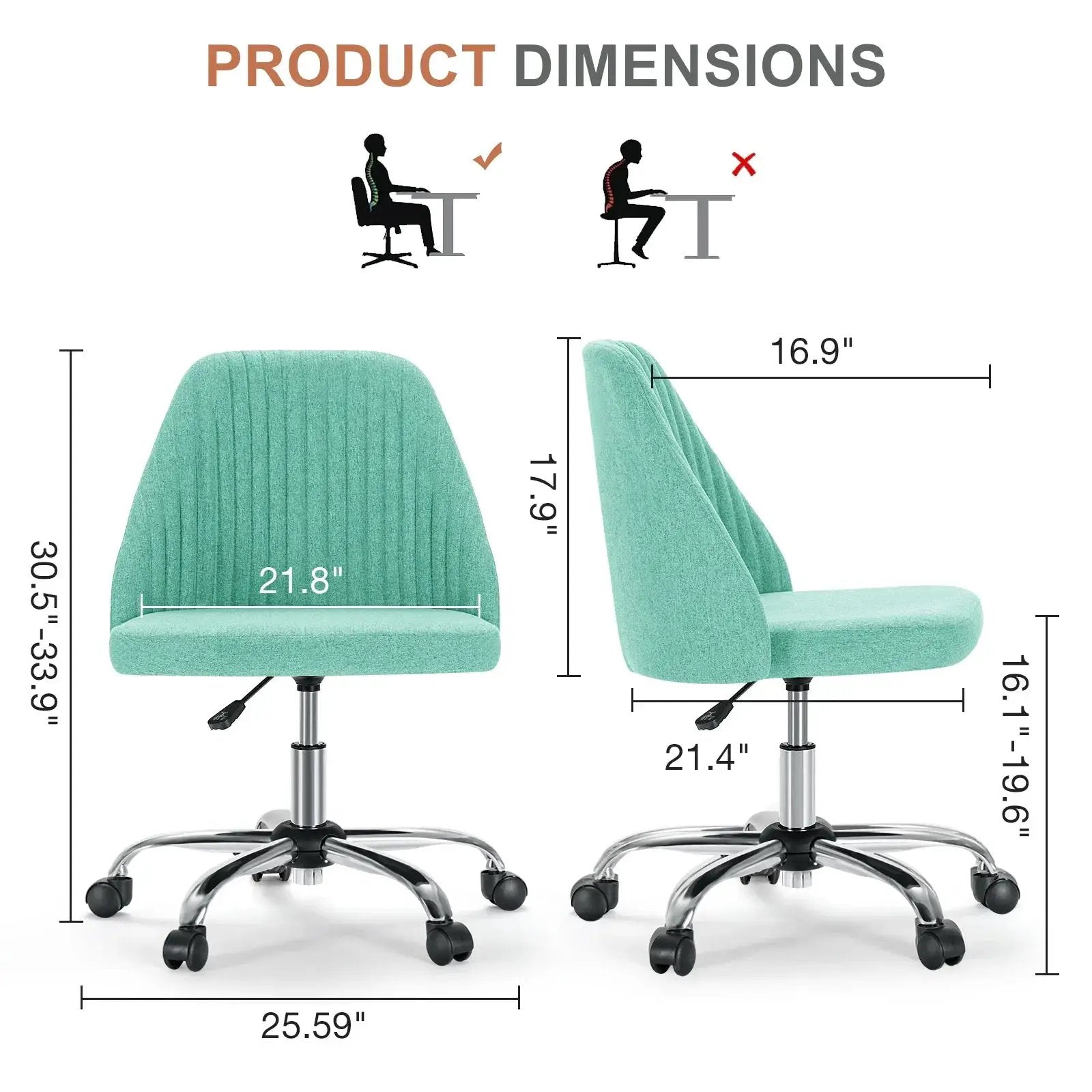 Pink fabric armless swivel task office chair with wheels, designed for home office use, by Platinum-Level Office Chairs.