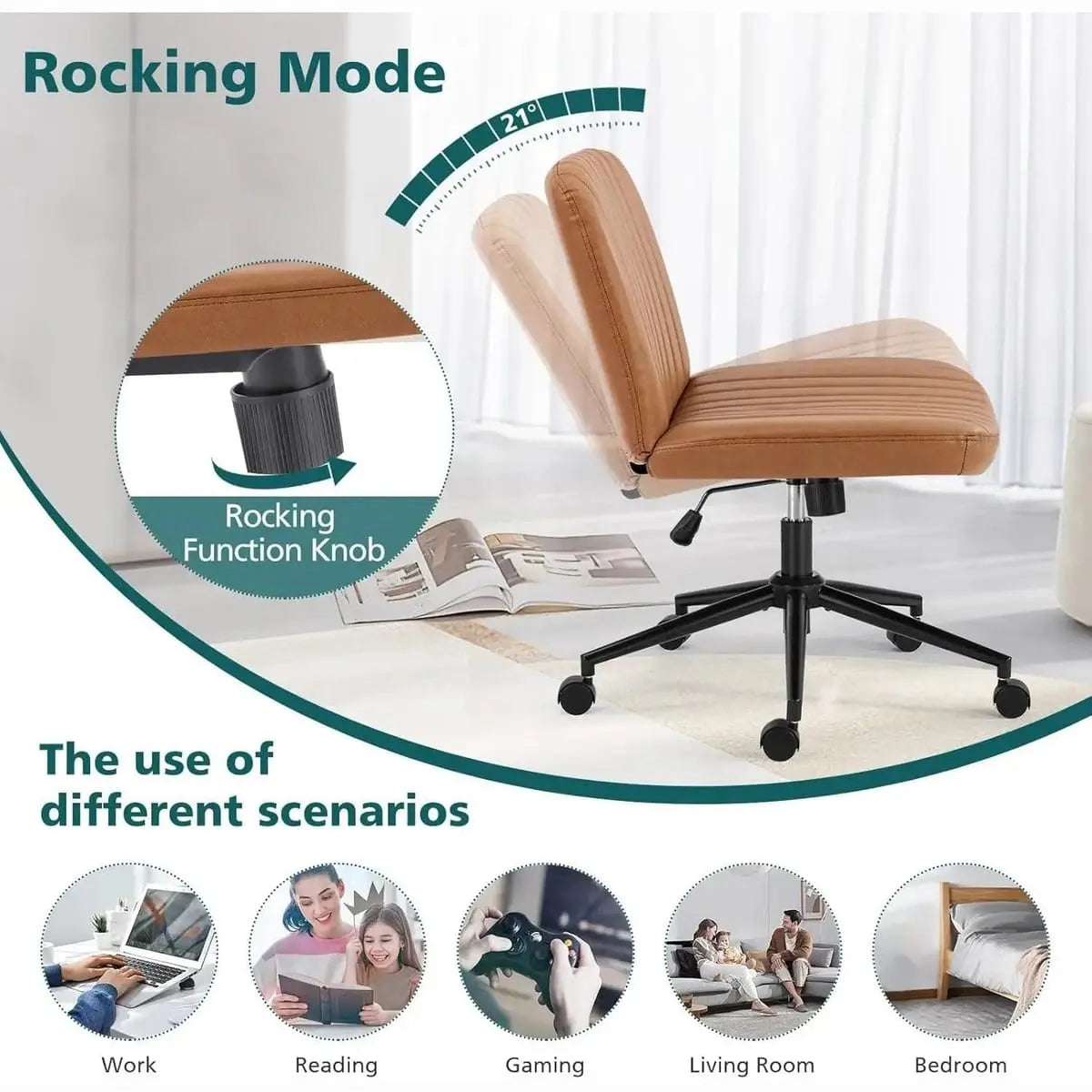 Brown ergonomic office task chair by Platinum-Level Office Chairs with height adjustment and swivel for all-day comfort.
