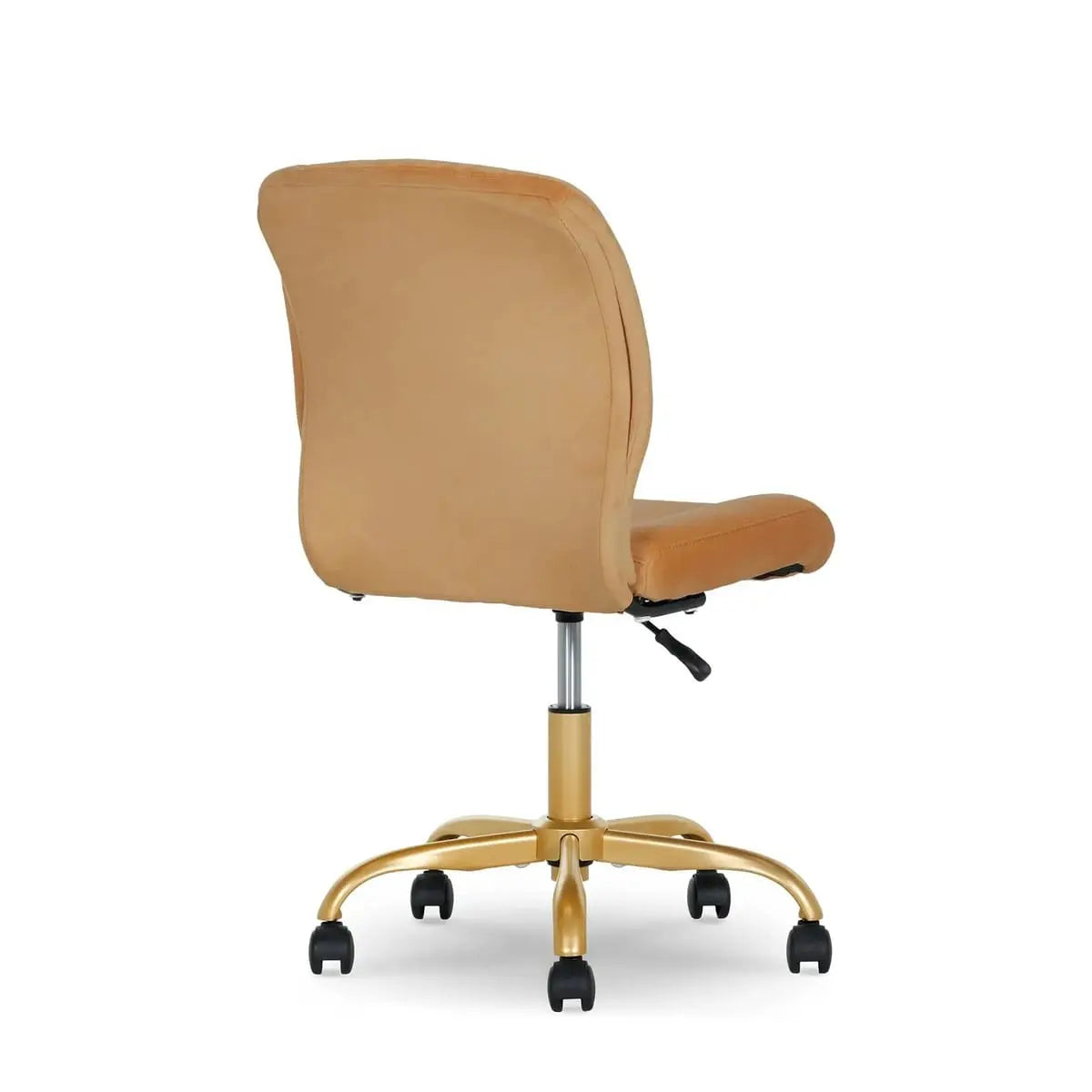 Luxurious plush velvet office task chair by Platinum-Level Office Chairs with ergonomic design and adjustable gold base.